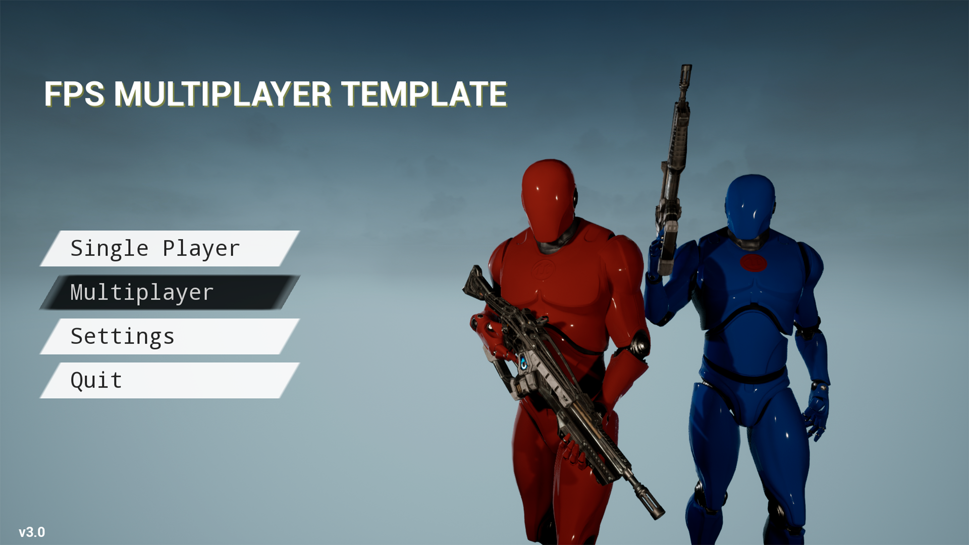 FPS Multiplayer Template 虚幻4 UE4 多人 第一人称 射击 蓝图