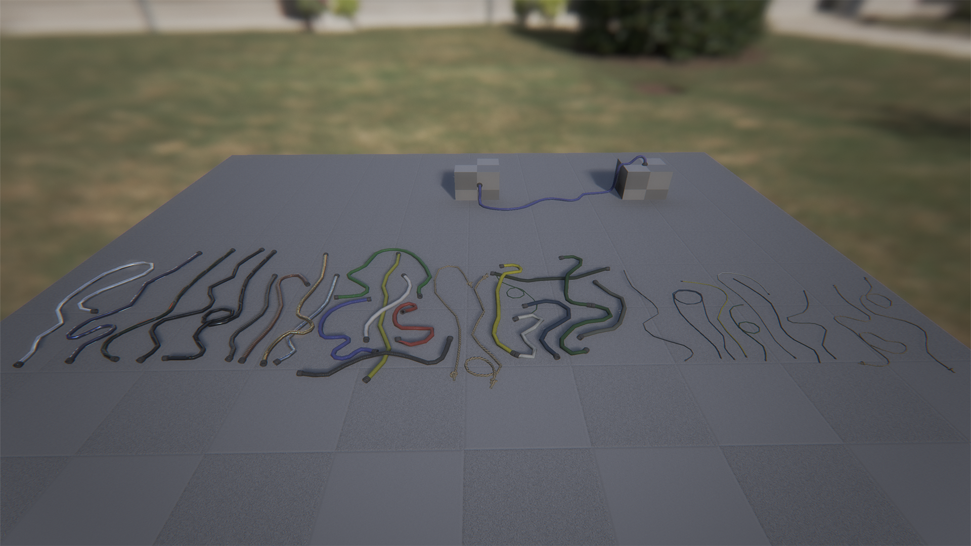 科幻 管道  样条线 蓝图 虚幻4 UE4 Spline Ropes Hoses Sci fi插图3