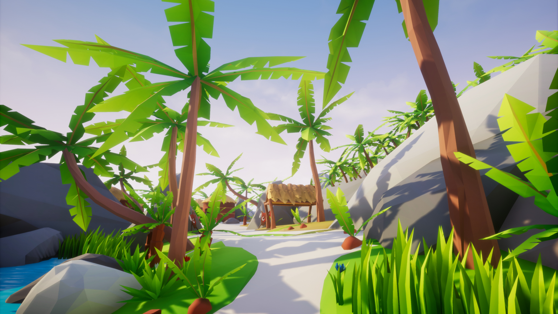 热带 海岛 部落 场景 虚幻4 UE4 Lowpoly Style Tropical Pack插图2