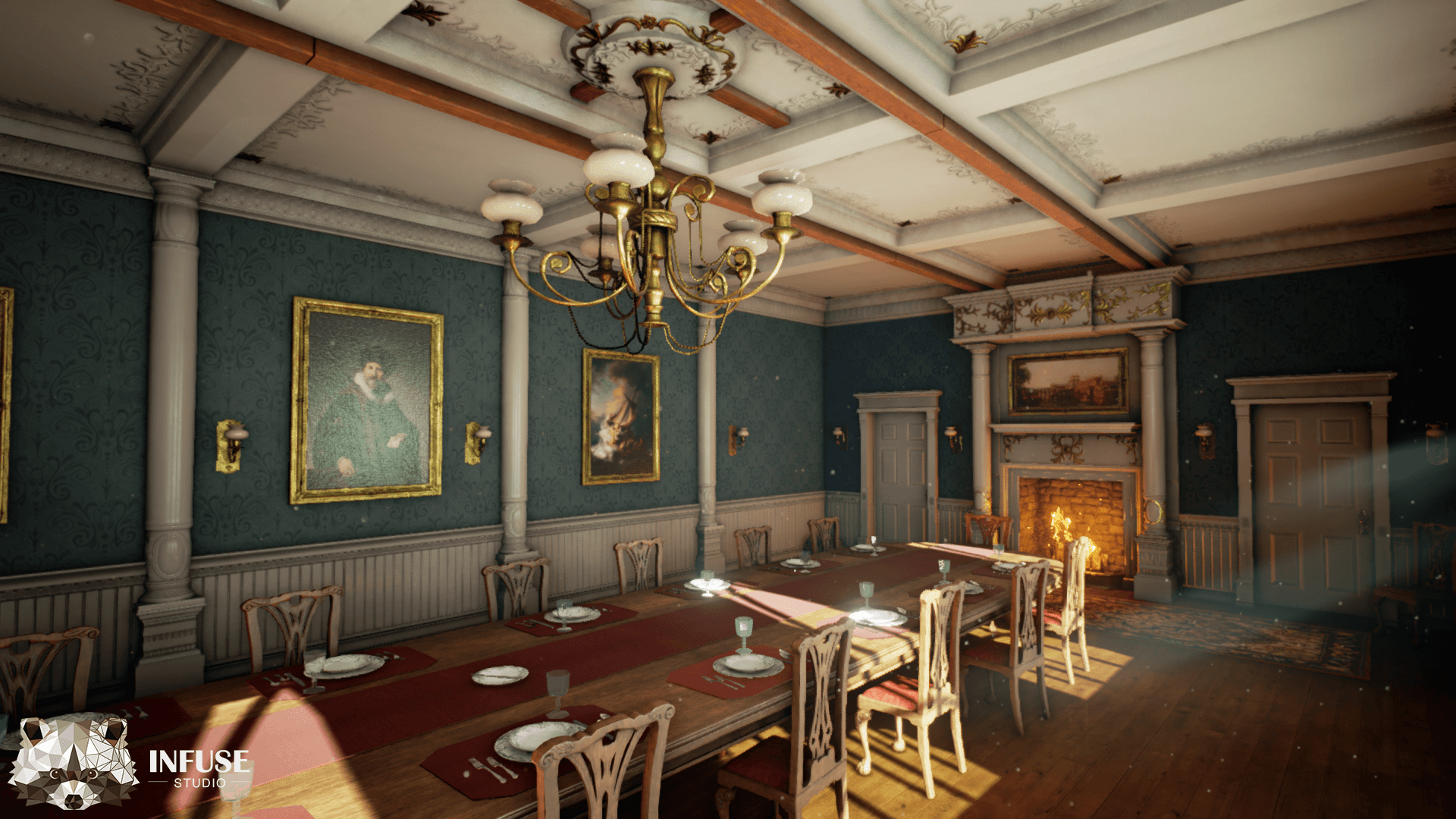 维多利亚 贵族 餐厅 室内 场景虚幻4 UE4 Victorian Dining Room插图2