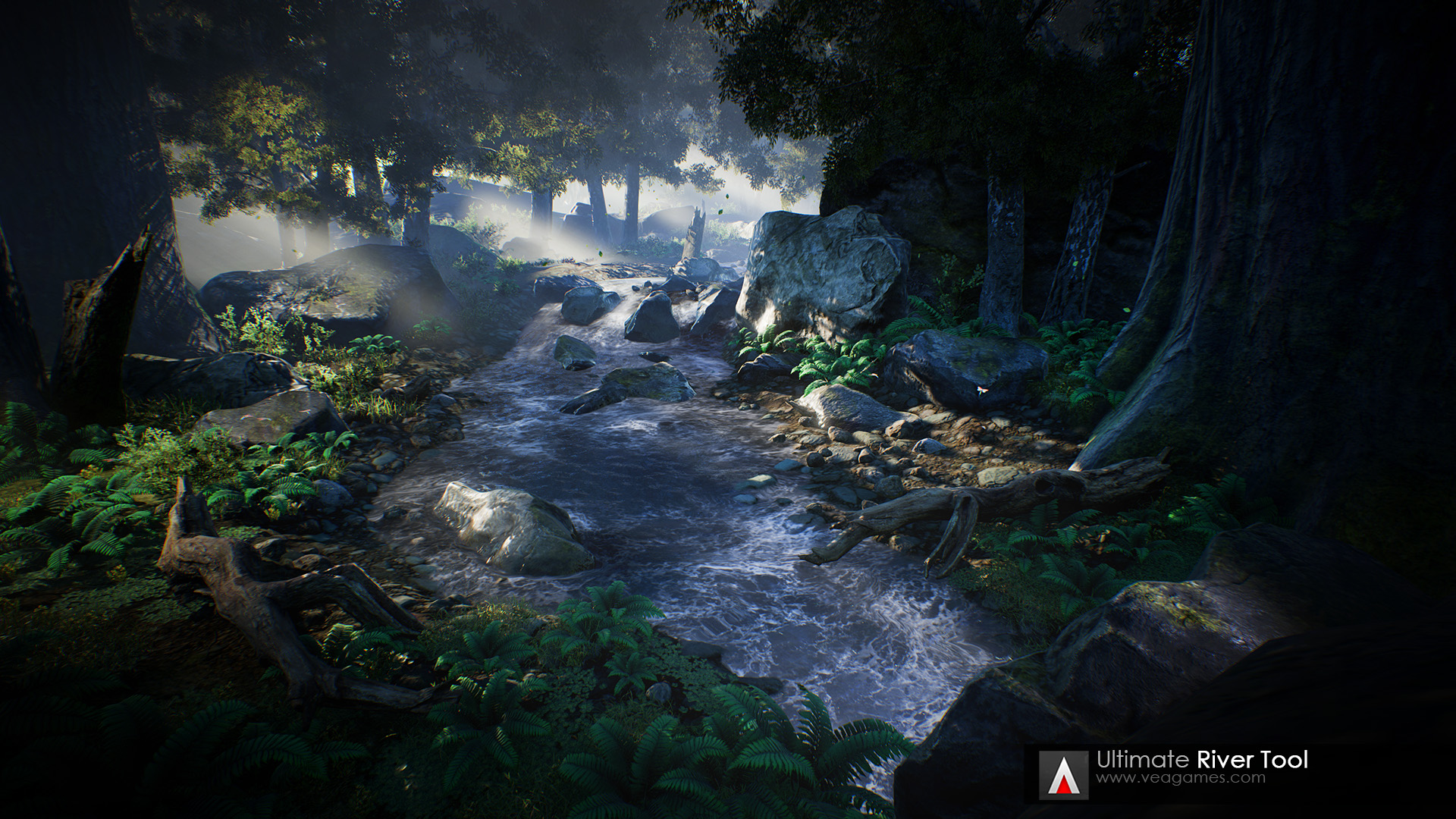 Ultimate River Tool 虚幻4 UE4 样条线 物理 河流 生成器 可编辑插图2