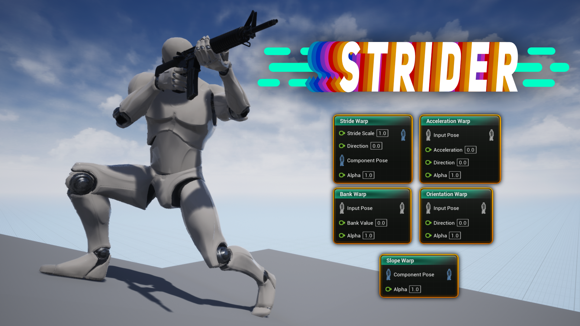 动画动作变形自适应插件  虚幻4 ue4 Strider Animation 424到UE5