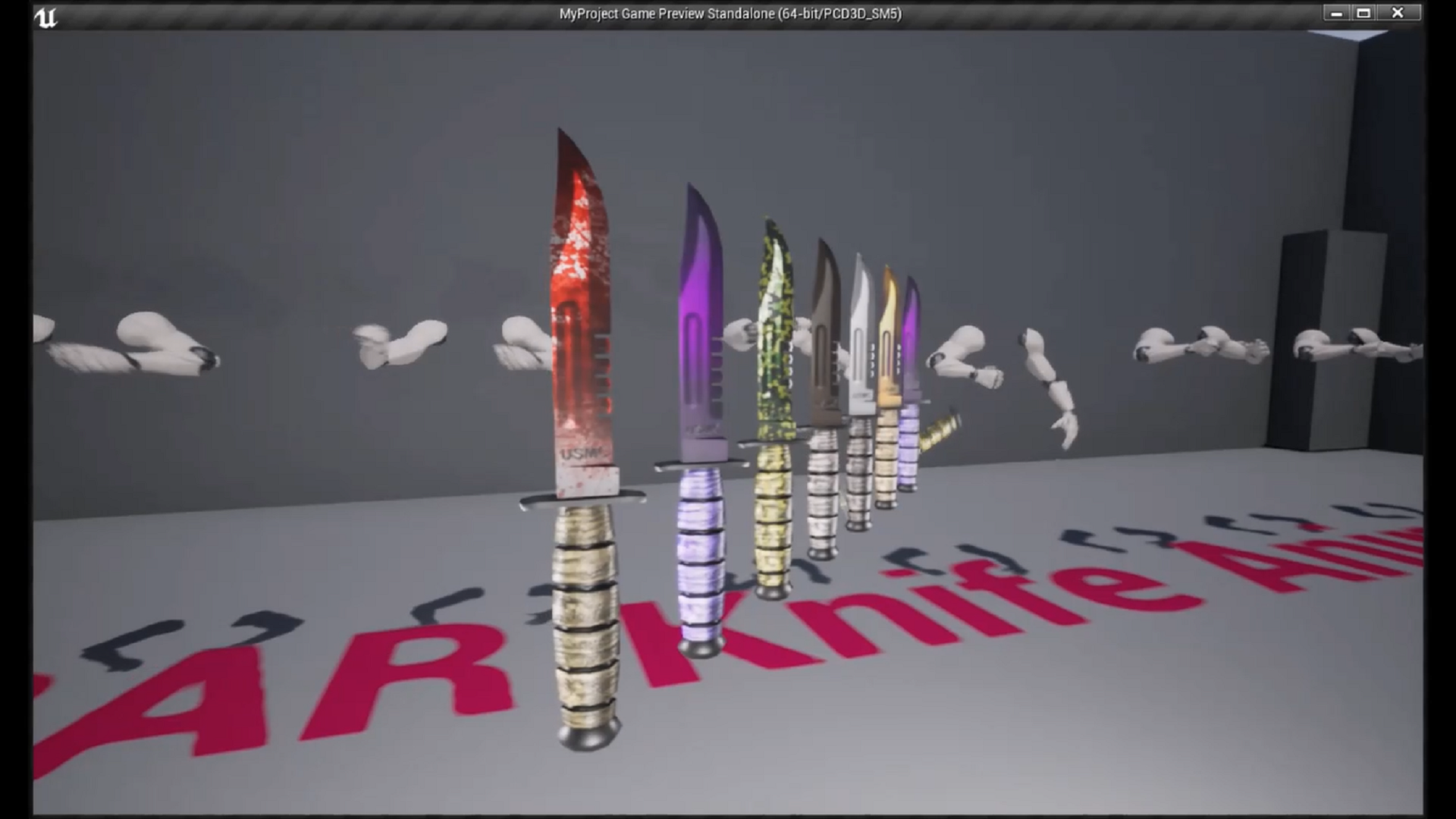 近战 匕首 小刀 动画 虚幻4 UE4 Combat Knife Animation Kit插图2