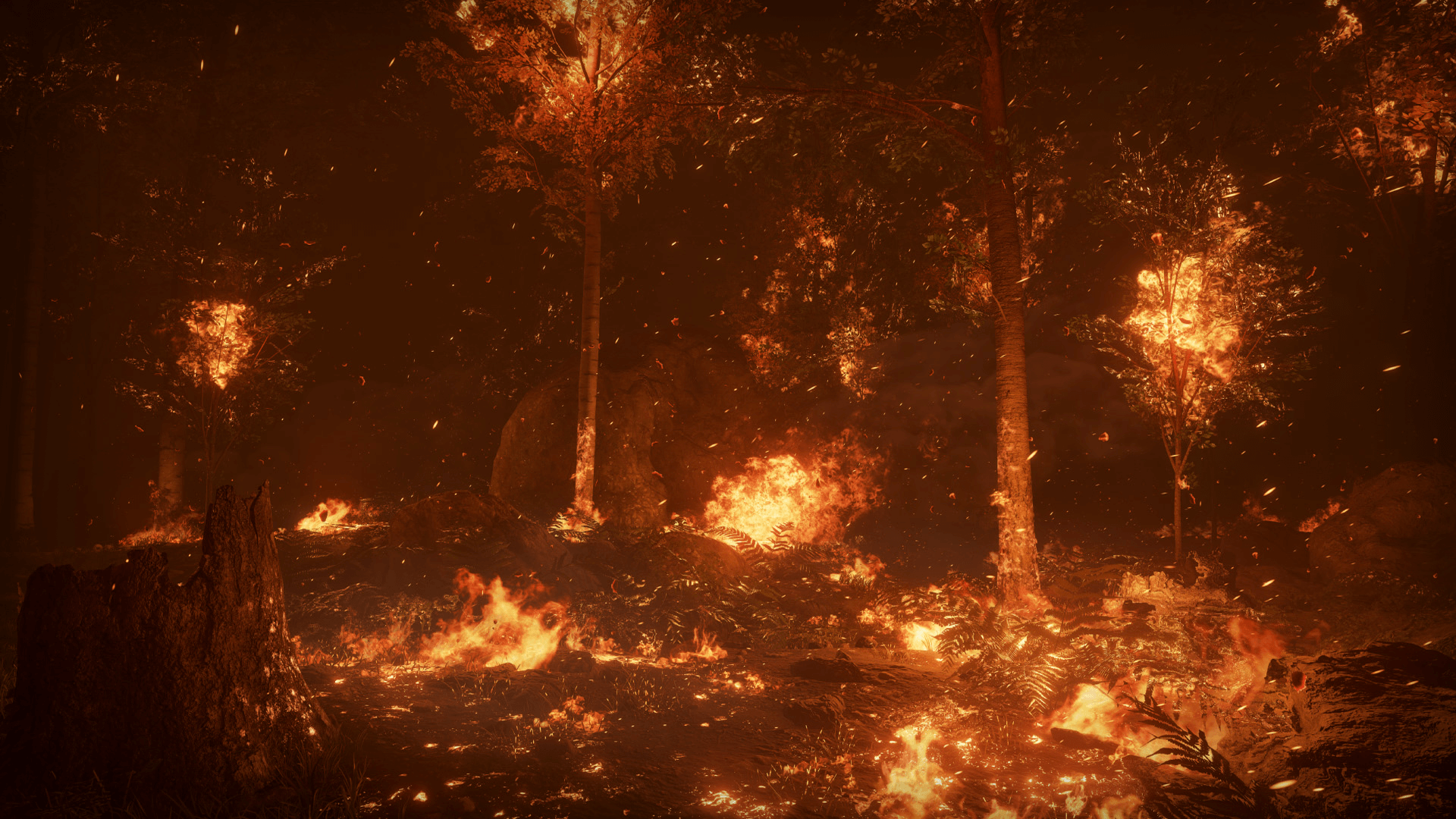 Forest Fire 虚幻4 UE4 森林 大火 蔓延 蓝图