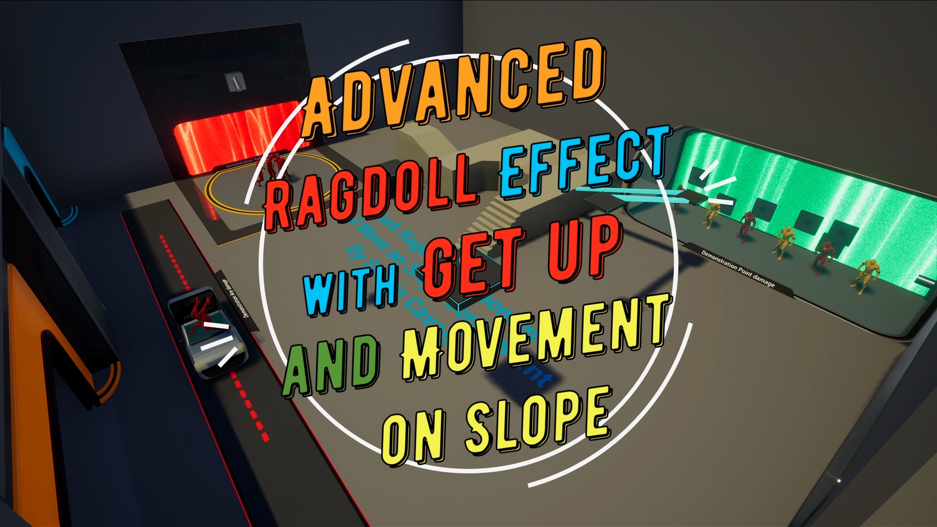 布娃娃物理撞击摔倒受伤蓝图 虚幻4 ue4 Advanced Ragdoll Effect