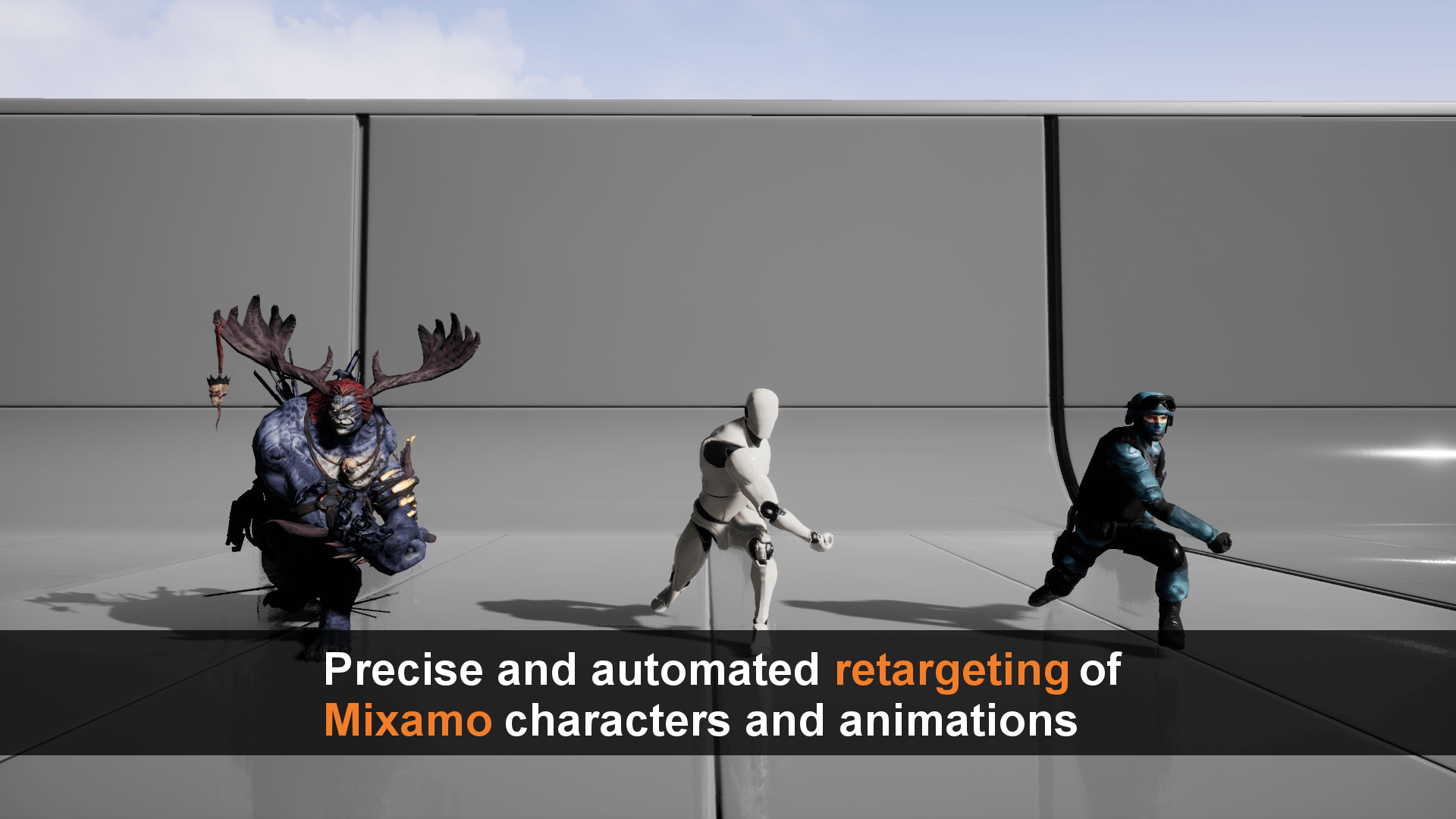 重定向插件 虚幻4 UE4 Mixamo Animation Retargeting 421到426