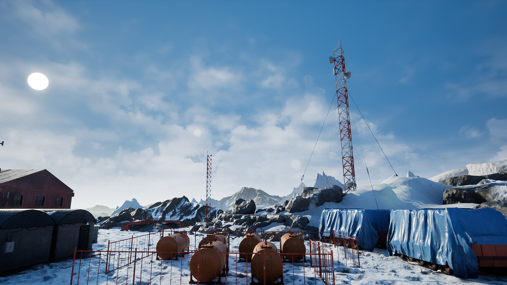 北极 极地 雪地 基地 哨站 研究所 场景 虚幻4 UE4 Arctic Base插图1