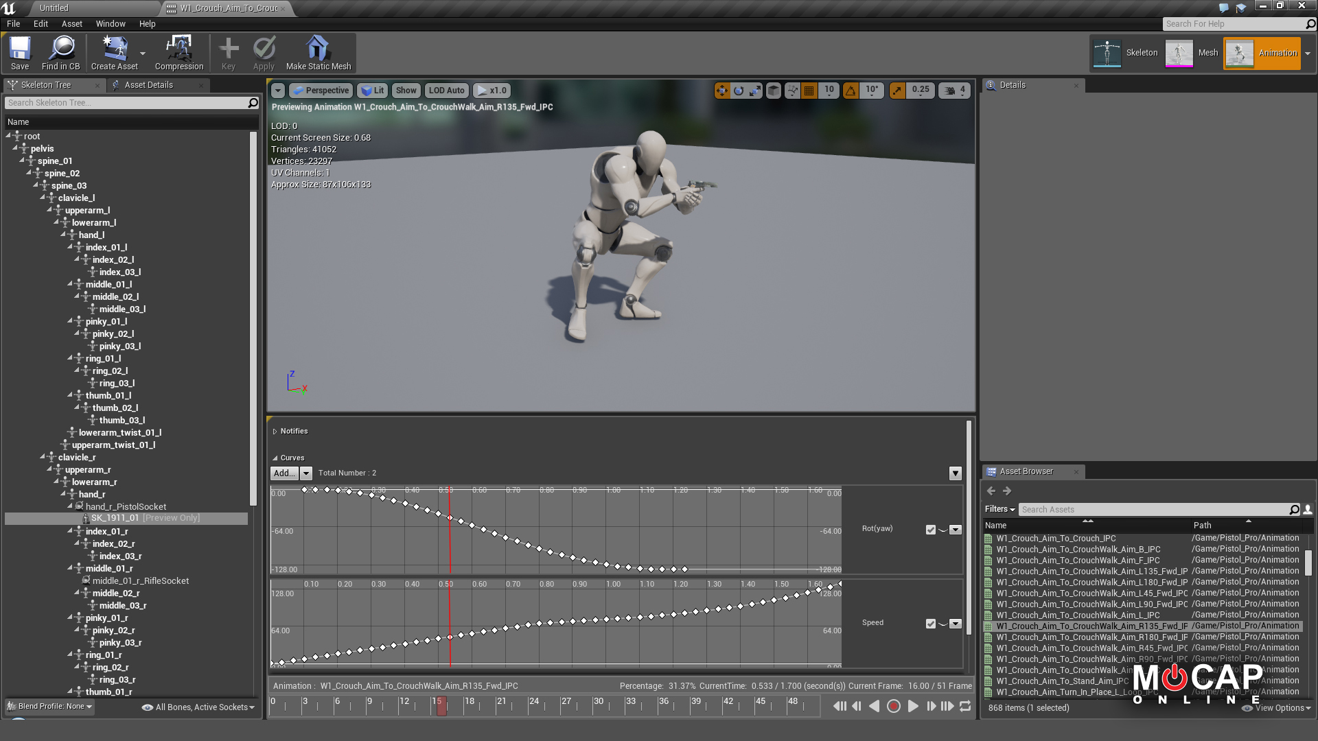Pistol Pro – MoCap Pack 虚幻4 UE4 手枪 动作 动画 合集包插图2
