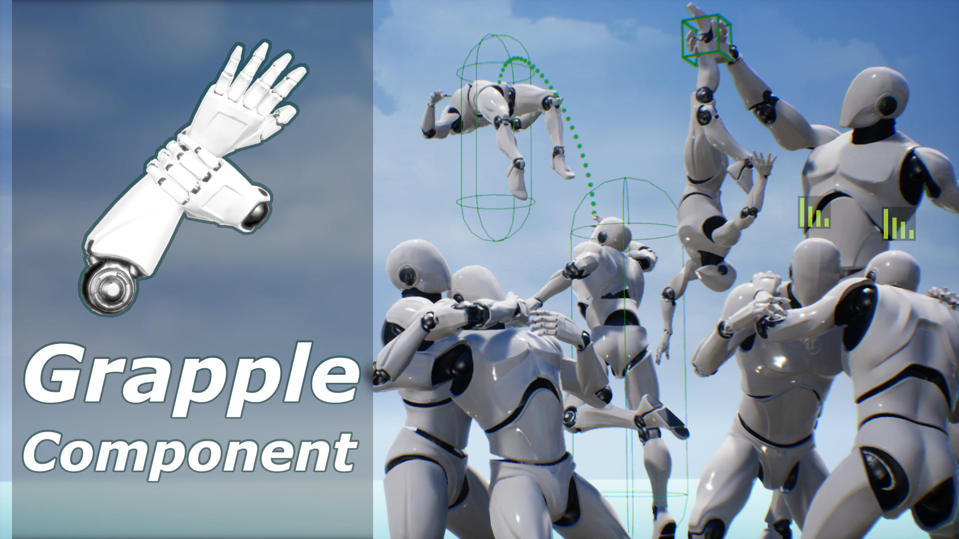 角色抓投抛投摔跤格斗技动画蓝图 虚幻4 ue4 Grapple Component