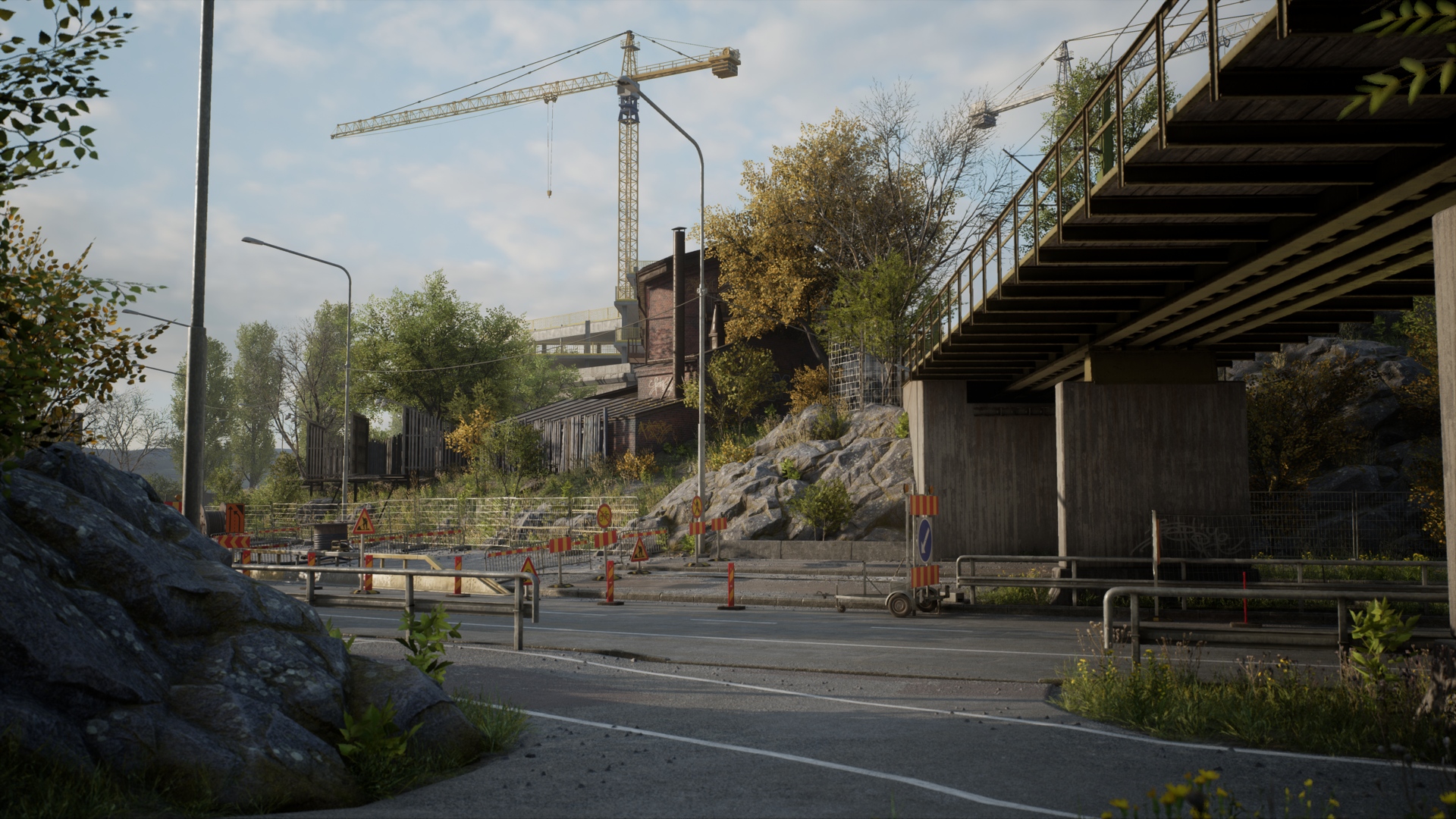 高速公路 铁路桥 环境 场景 虚幻4 UE4 Highway Environment