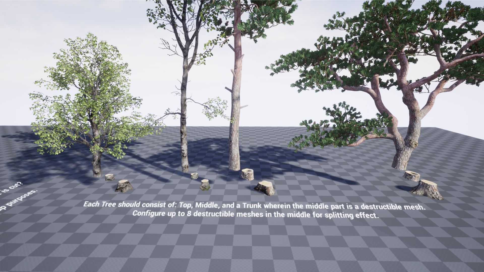 可切割交互物理模拟树木蓝图 虚幻4 ue4 Choppable and Interactive Trees 426