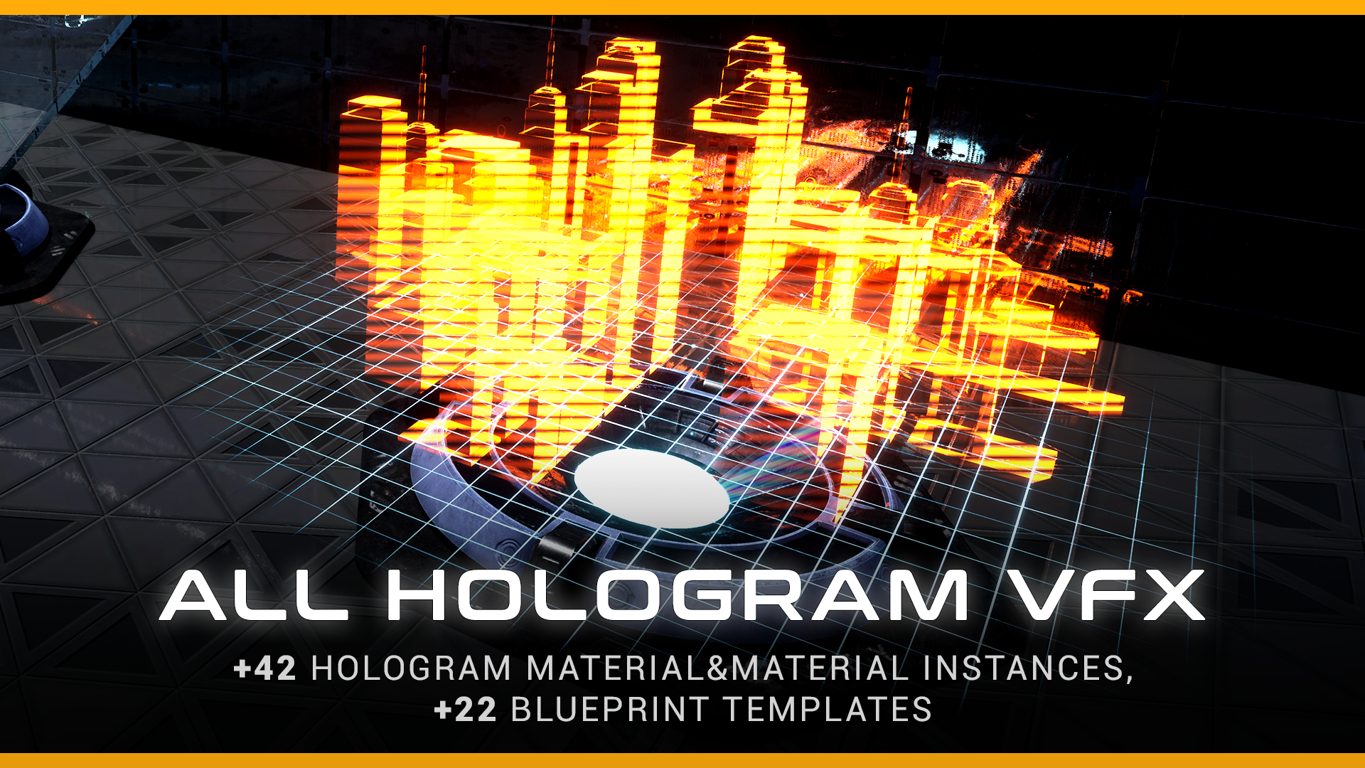 全息 投影 科幻 粒子 特效 虚幻4 UE4 ALL HOLOGRAM VFX Pack