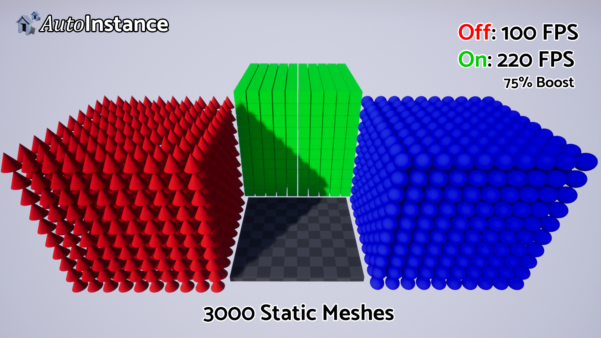 静态网格体自动转实例性能优化蓝图 虚幻4 ue4 Auto Instance 427