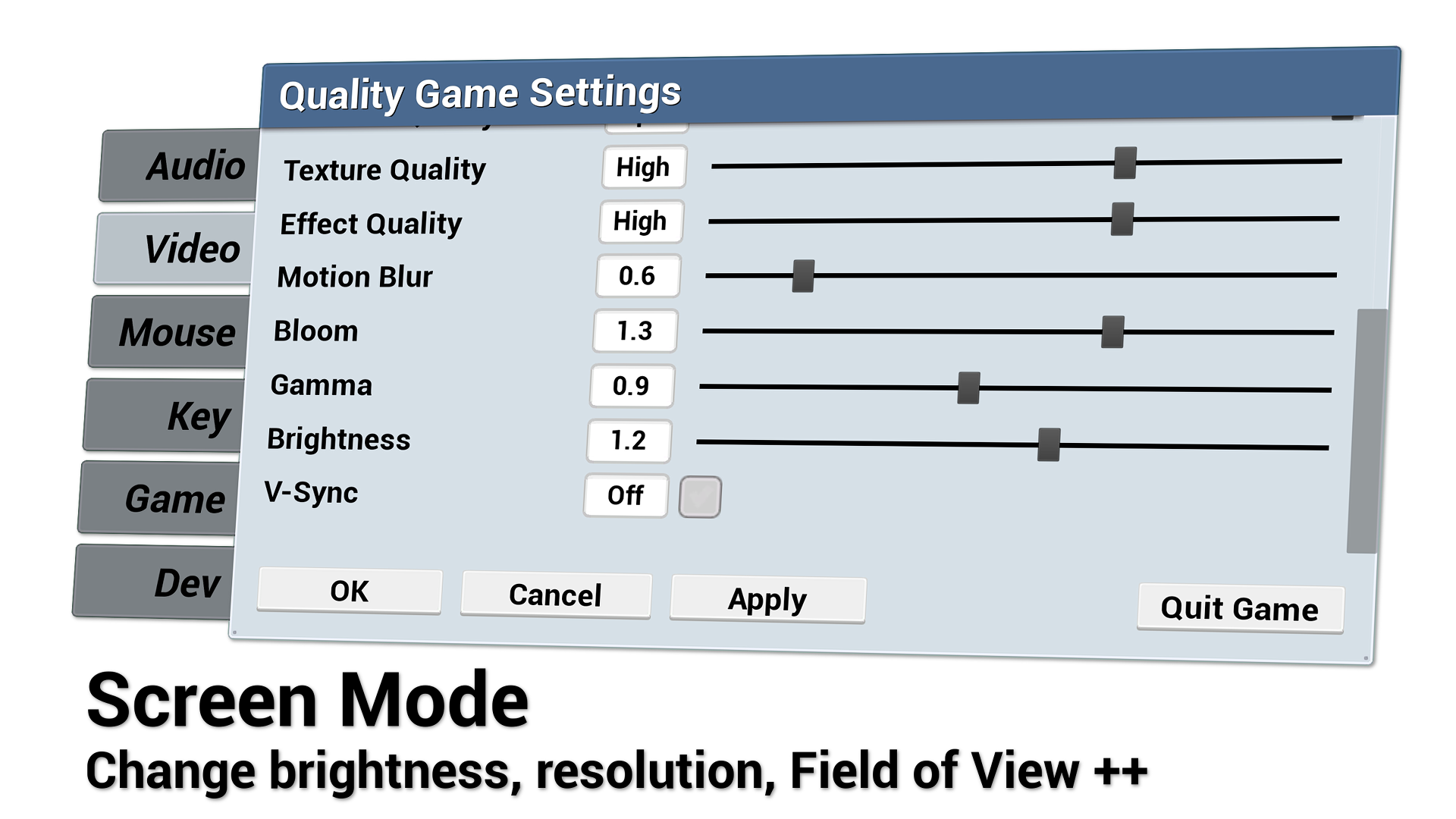 游戏 质量 设置 菜单 蓝图 虚幻4 UE4 Quality Game Settings插图1