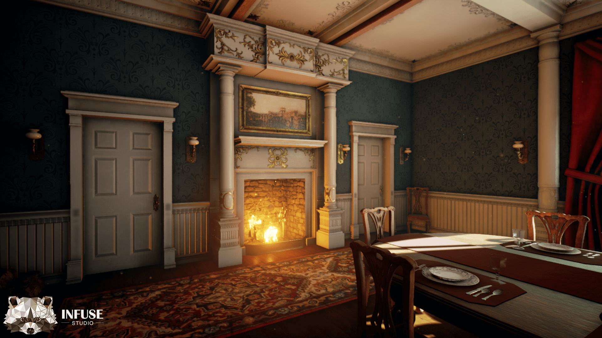 维多利亚 贵族 餐厅 室内 场景虚幻4 UE4 Victorian Dining Room