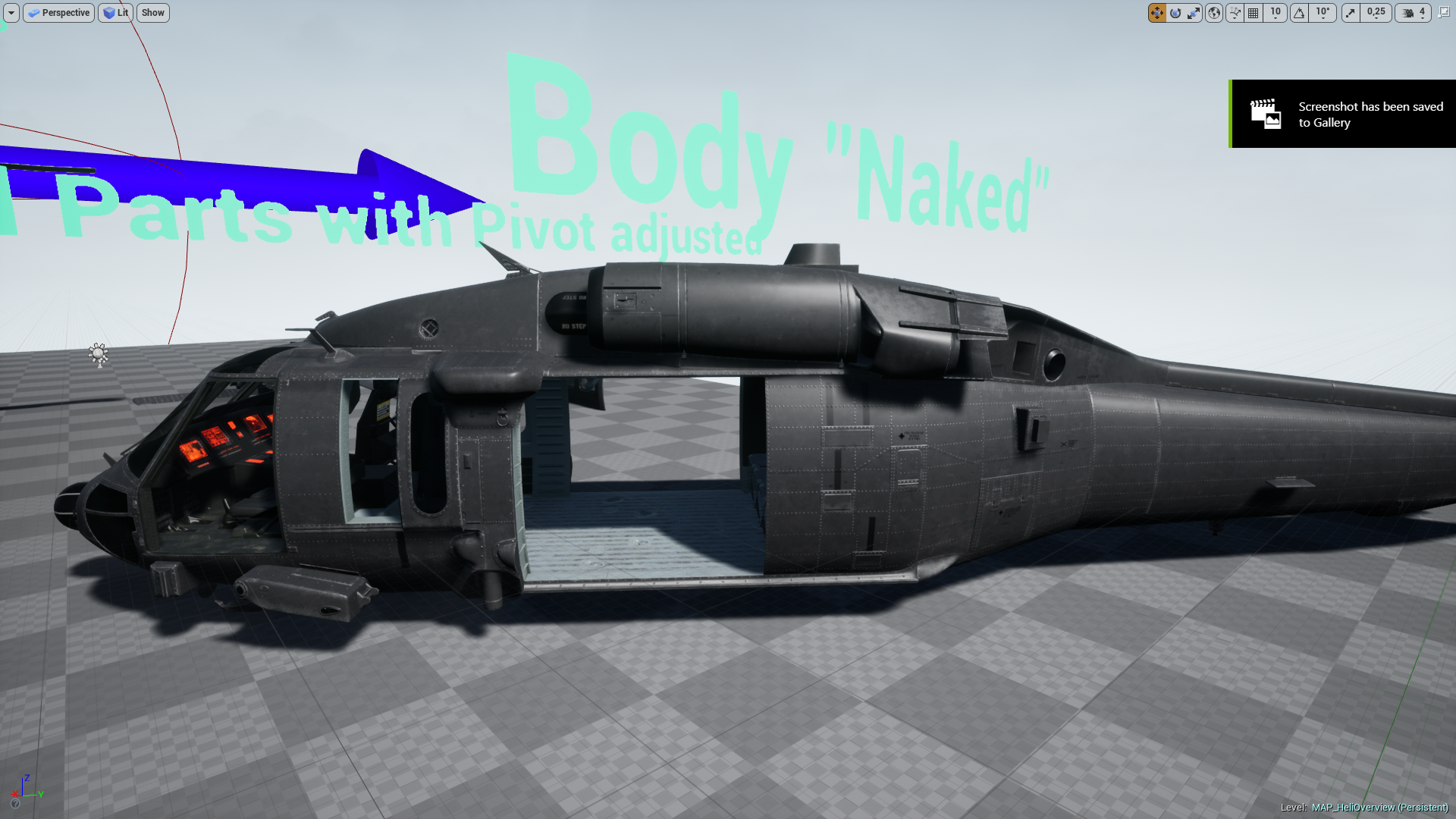 物理模拟可驾驶直升机蓝图 虚幻4 ue4 Physics Based Helicopter插图2