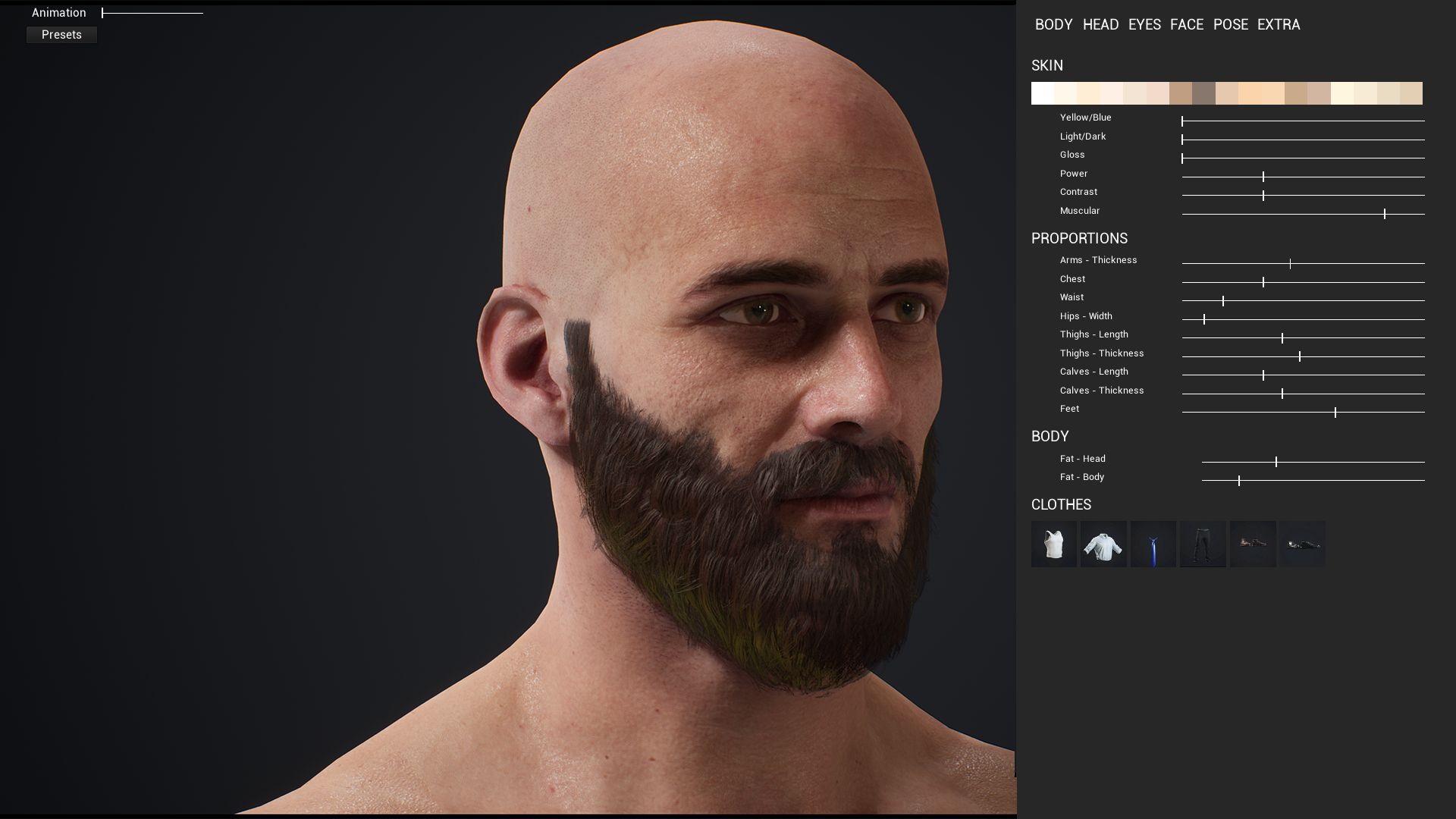 Character Customization Male 虚幻4 UE4 男性 角色 捏脸 蓝图