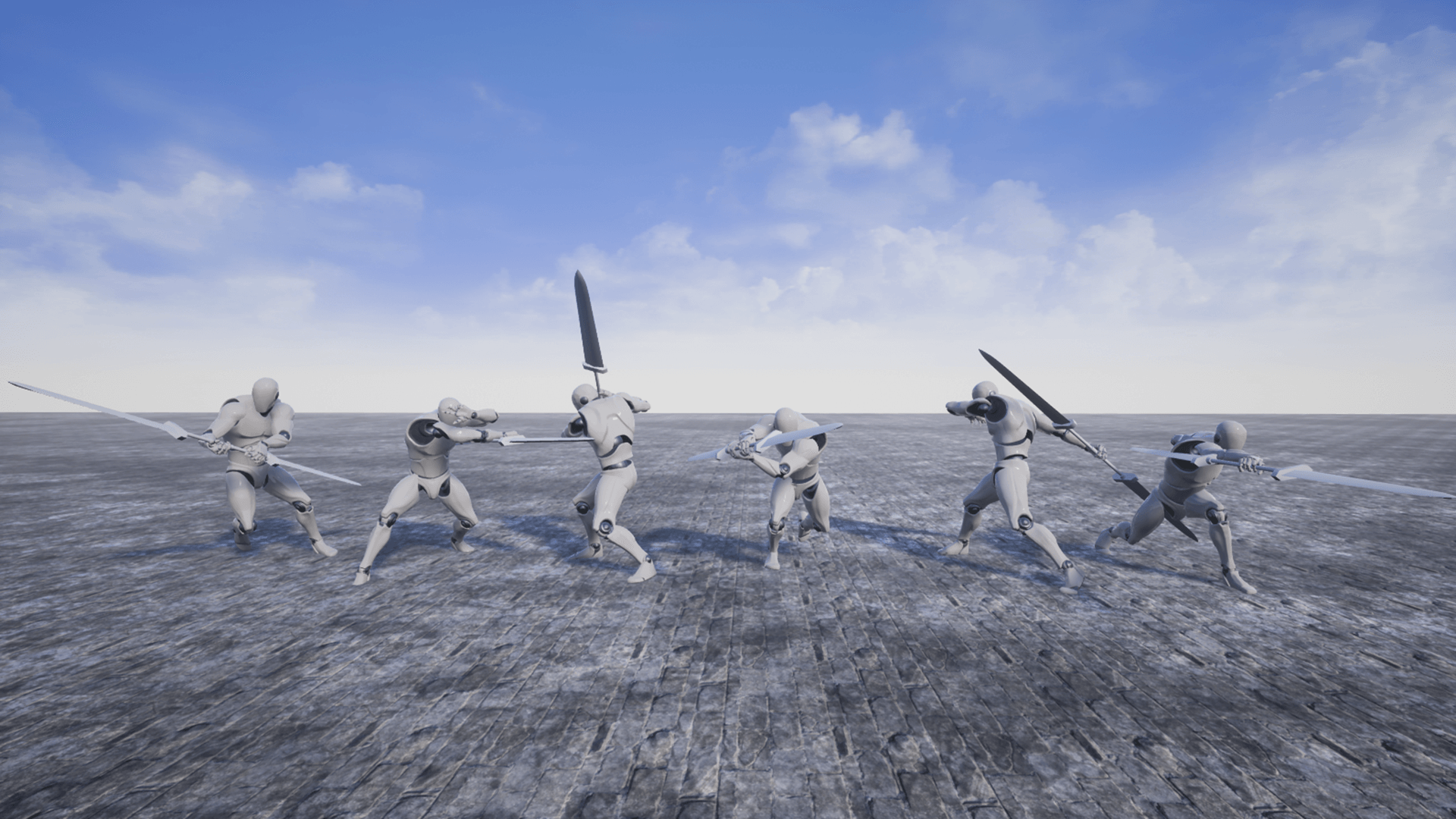 组合剑 变形 武器 动画 虚幻4 UE4 Twinblades Animset Base插图2