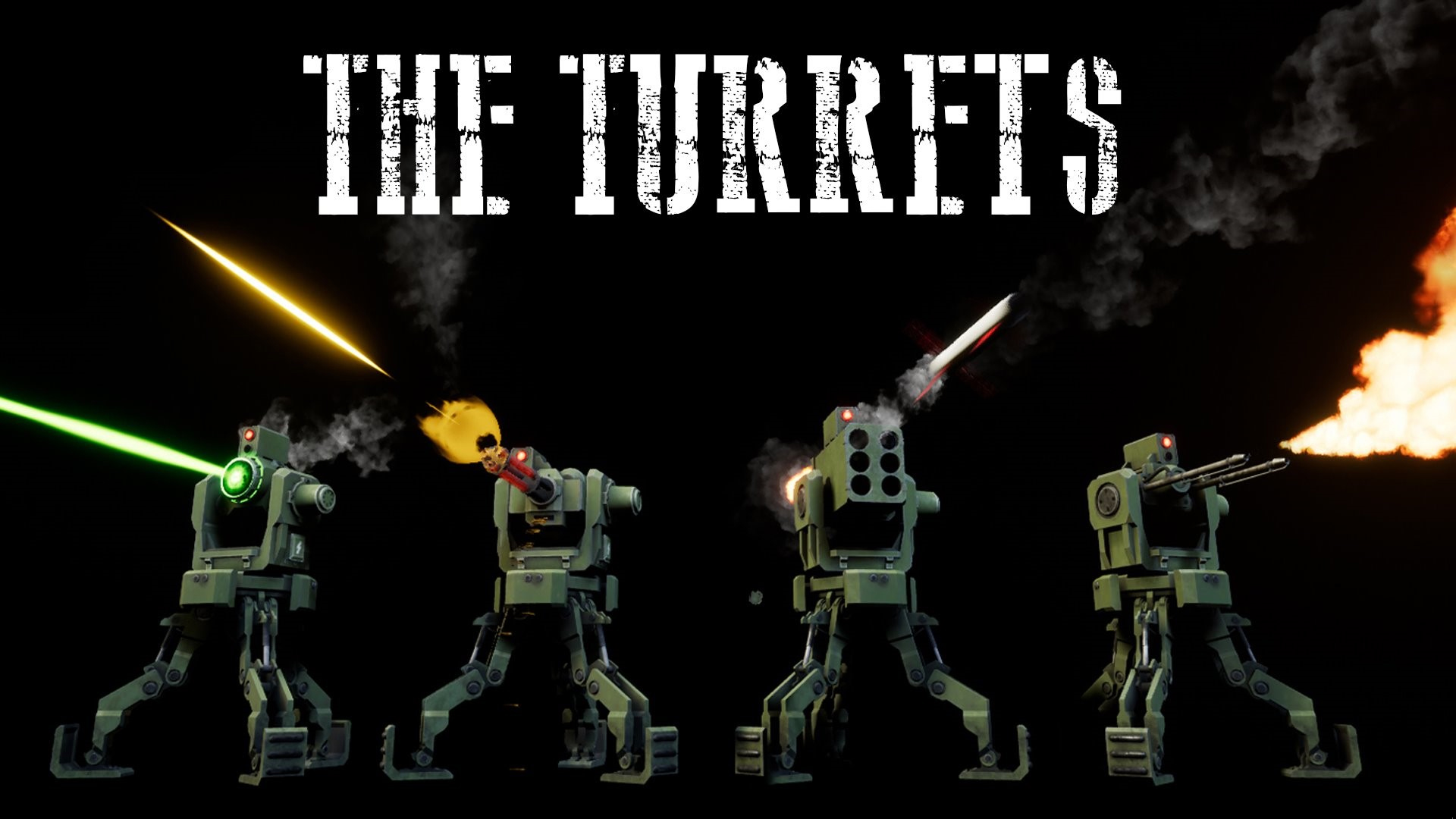 炮台 哨戒跑 火焰 导弹 激光 蓝图 虚幻4 UE4 The Turrets