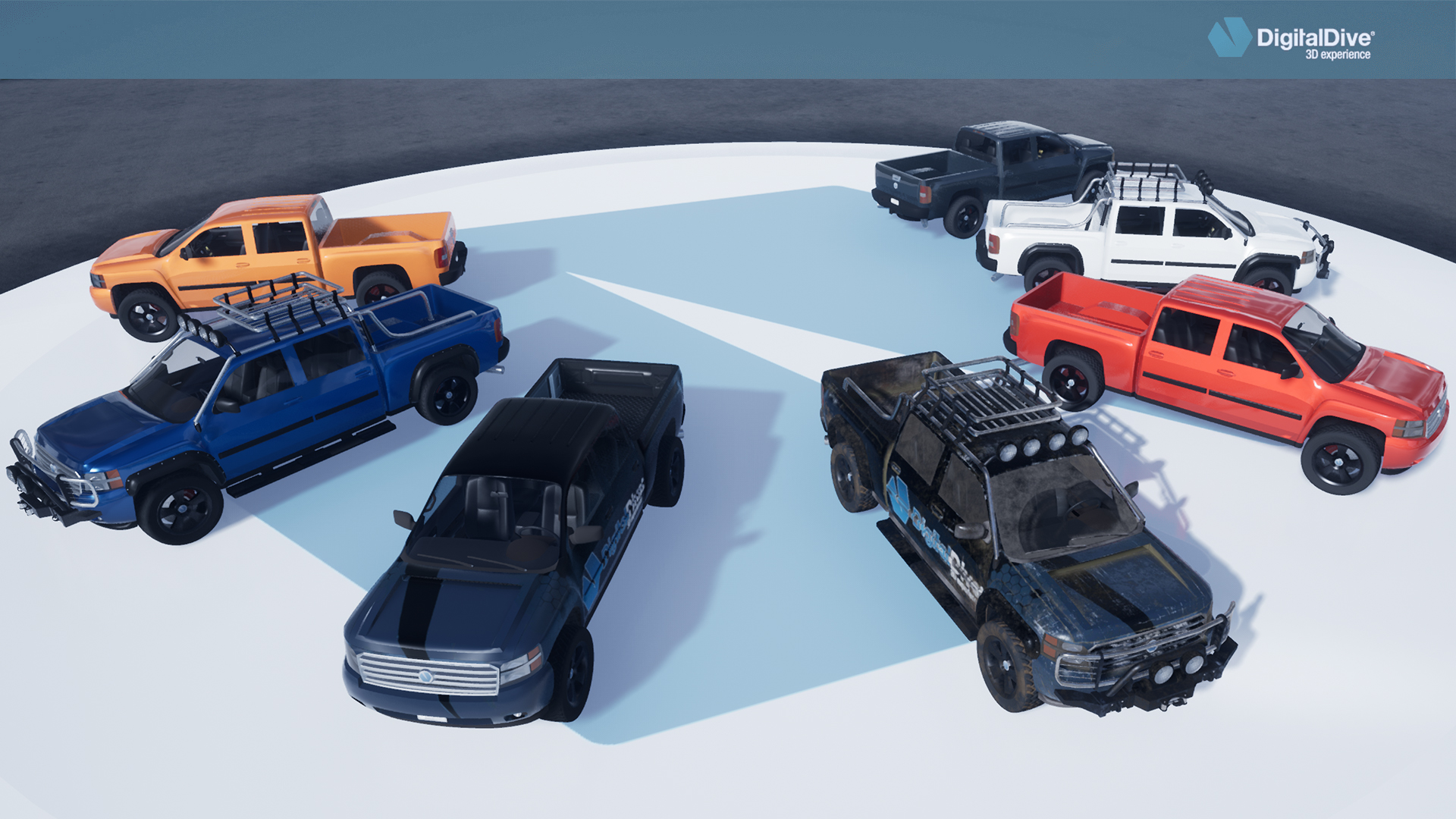 越野卡车驾驶蓝图 虚幻4 ue4 Drivable Cars Pick Up Truck 3D Assets and Blueprints 426插图4
