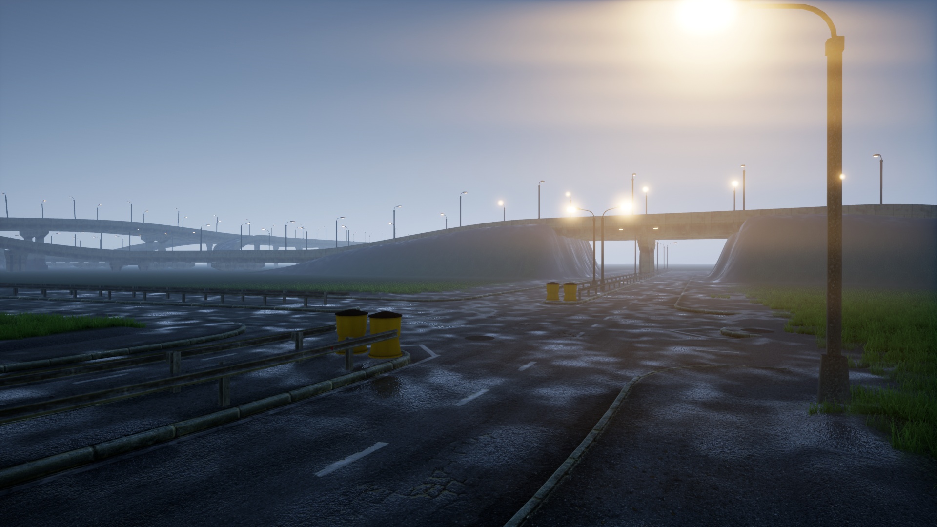 Procedural Road And Highway Tool With Simple Vehicle Traffic 虚幻4 UE4 蓝图 模块化 道路 生成器 立交桥插图3