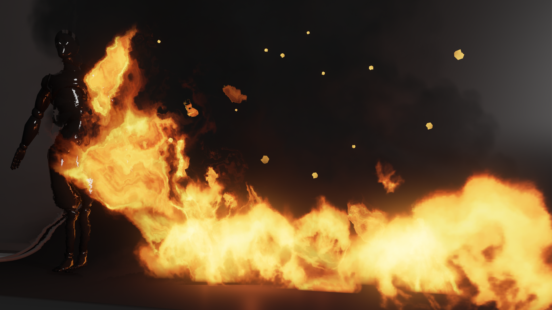 VFX Fire Pack 虚幻4 UE4 火势蔓延 管道起火 火把 特效 粒子插图1