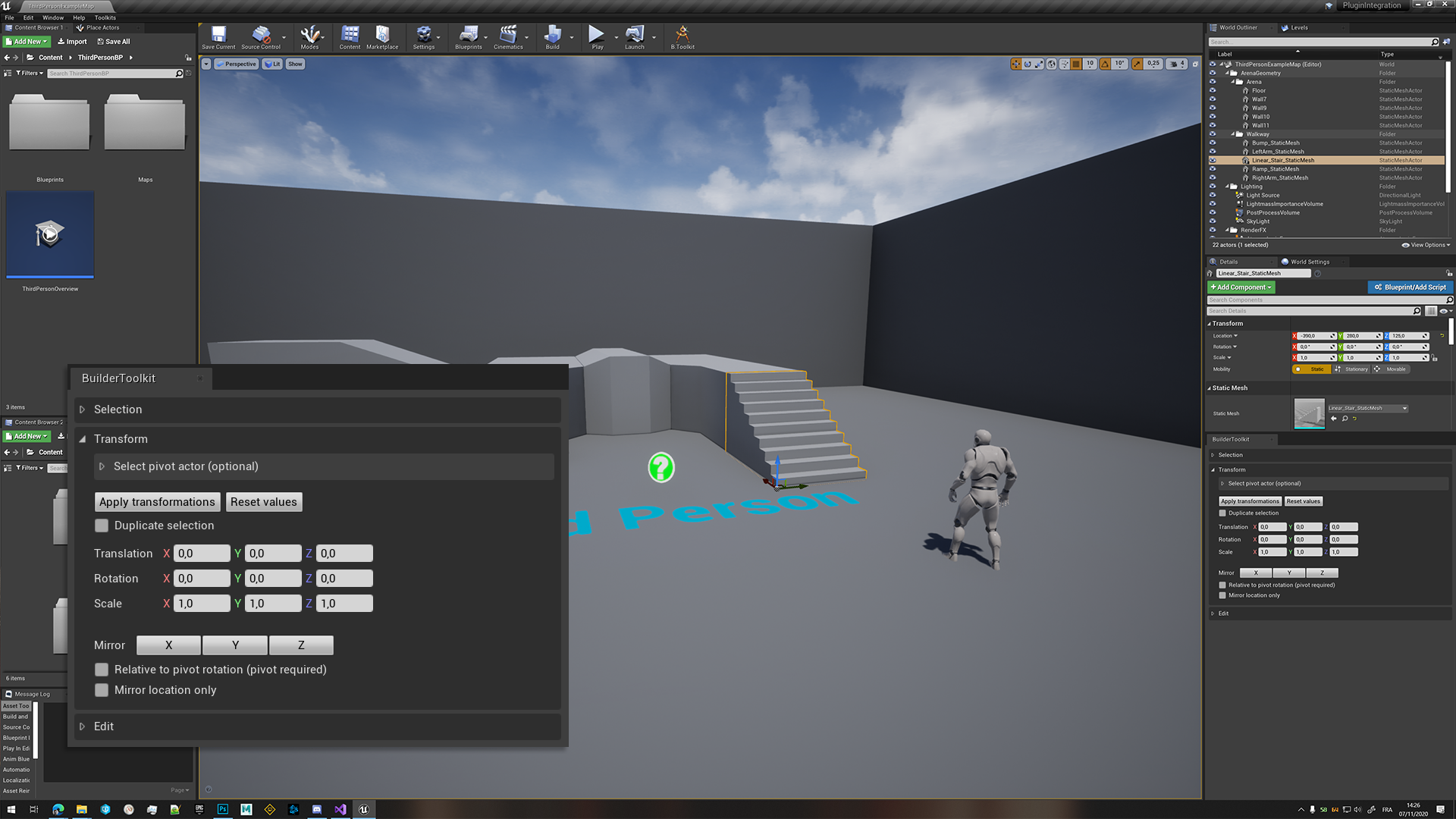 关卡搭建优化工具界面蓝图插件 虚幻4 ue4 Builder Toolkit 426