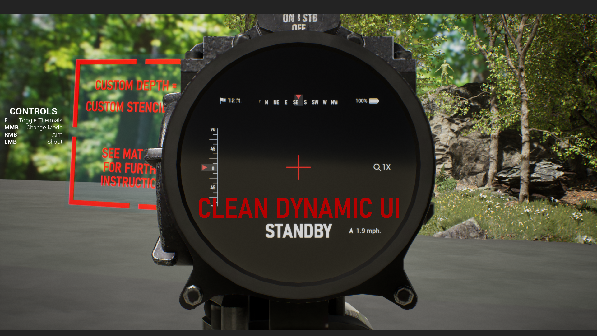 红外线 热成像 蓝图 UI 虚幻4 UE4 Advanced Thermal Scope