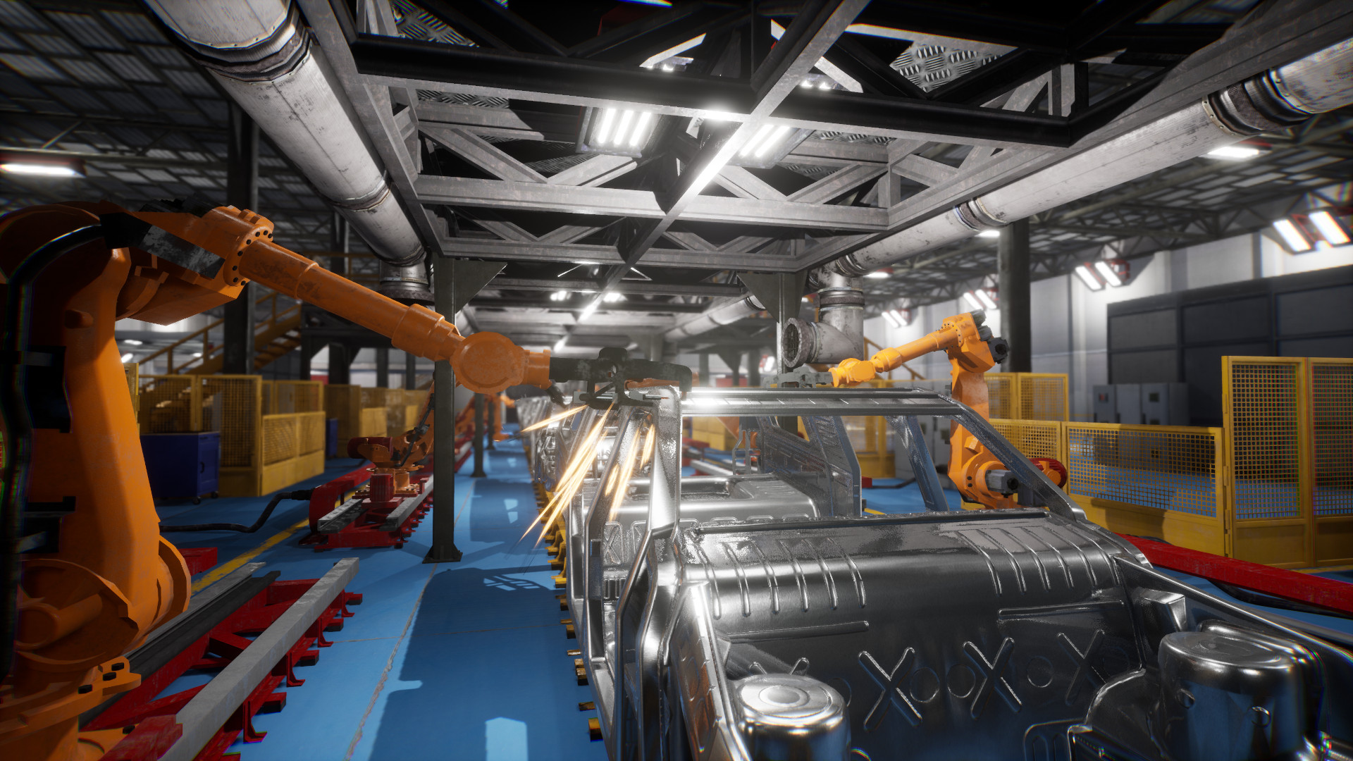 Car Welding Line 虚幻4 UE4 流水线 汽车 生产线 动画 场景