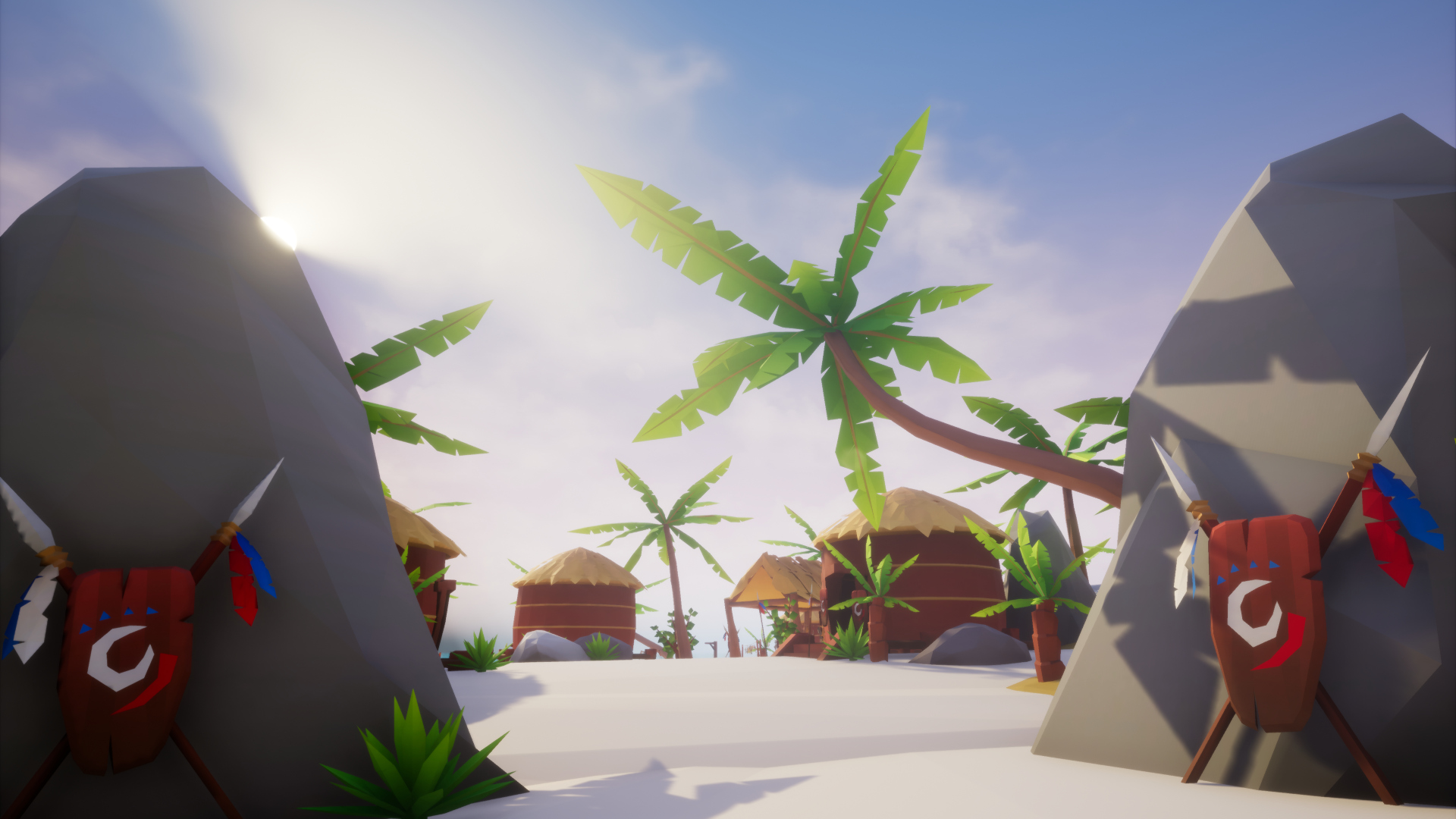 热带 海岛 部落 场景 虚幻4 UE4 Lowpoly Style Tropical Pack插图3