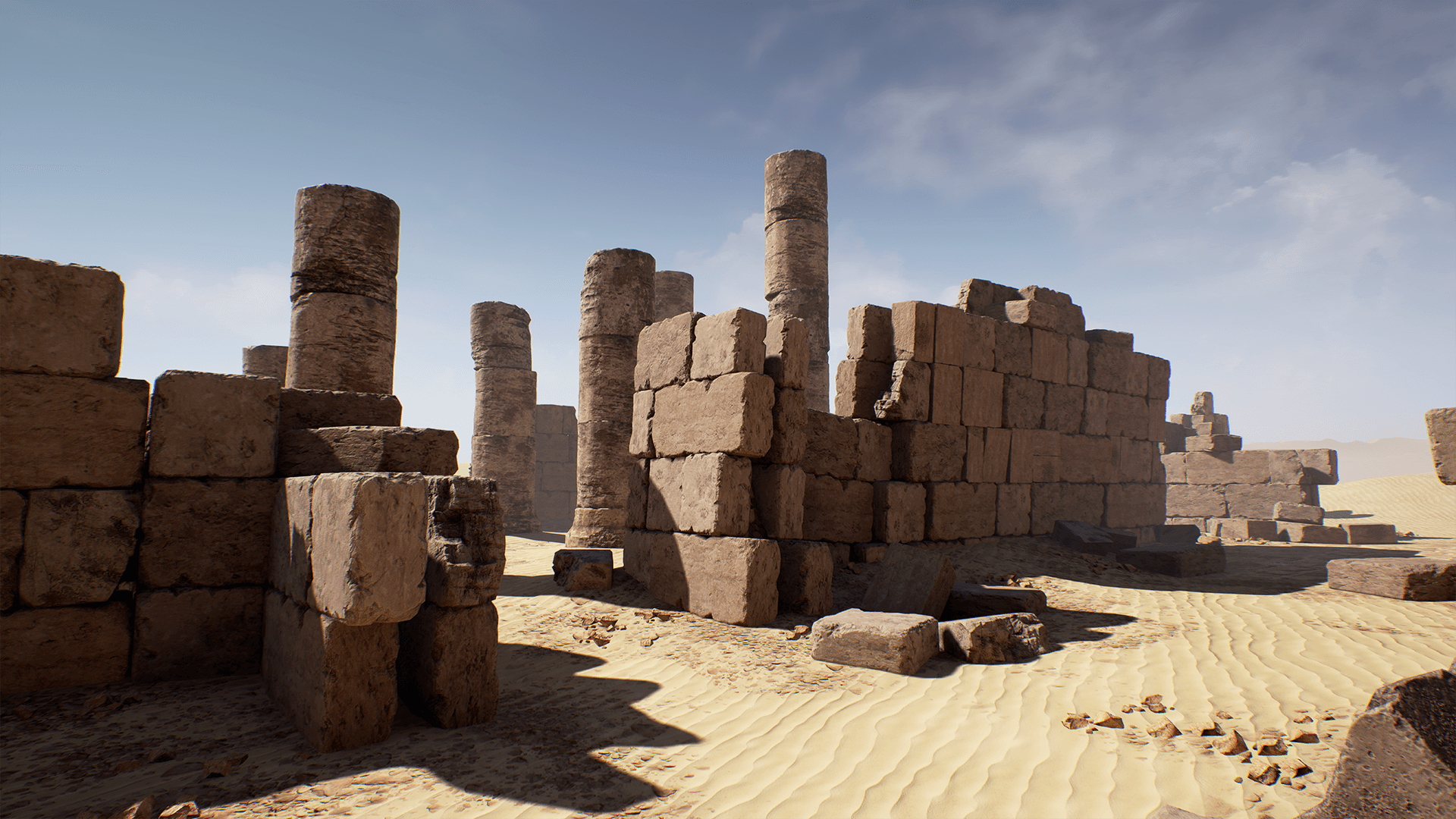 模块化 沙漠 遗迹 废墟 场景 虚幻4 ue4 Modular Desert Ruins