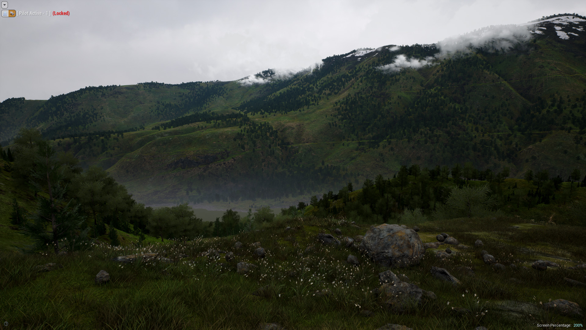 Landscape Smart Material 虚幻4 UE4 雪山 地形 材质 云雾 场景