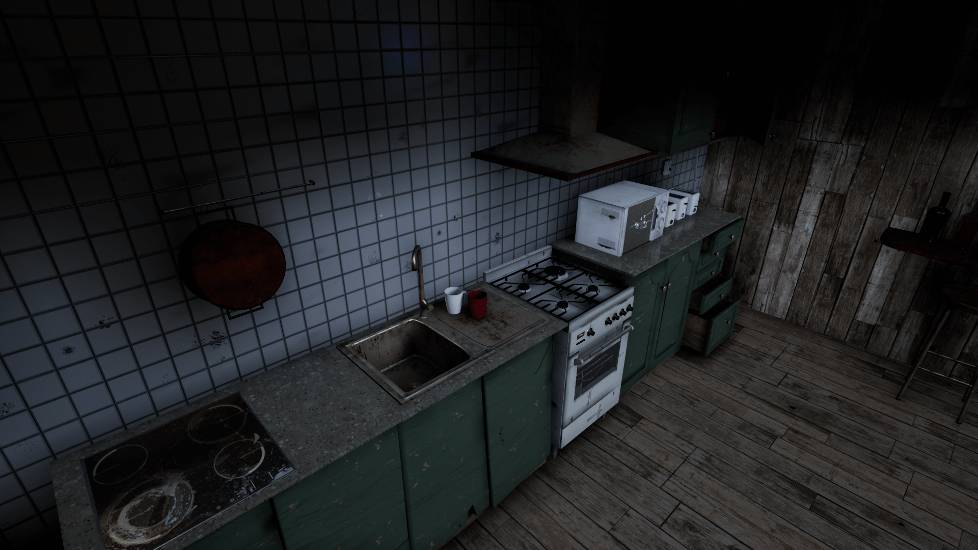 Survival Kitchen 虚幻4 UE4 生存游戏 破旧的厨房 场景