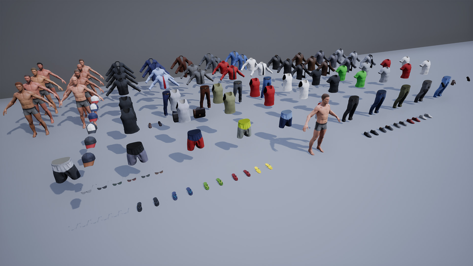 Regular Male Civilian Character 虚幻4 UE4 黑帮 打手 NPC 角色插图3