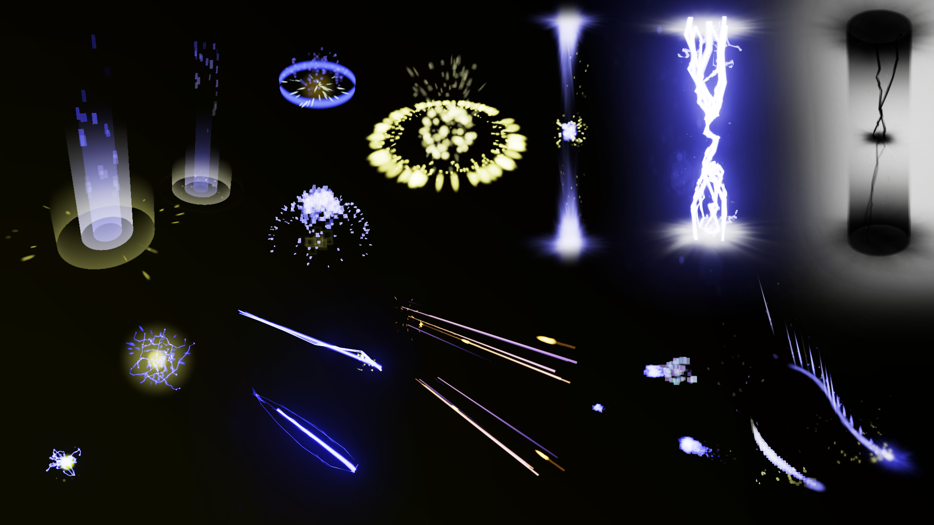 科幻 粒子 闪电 射线 虚幻4 UE4 Scifi Particle Pack插图2