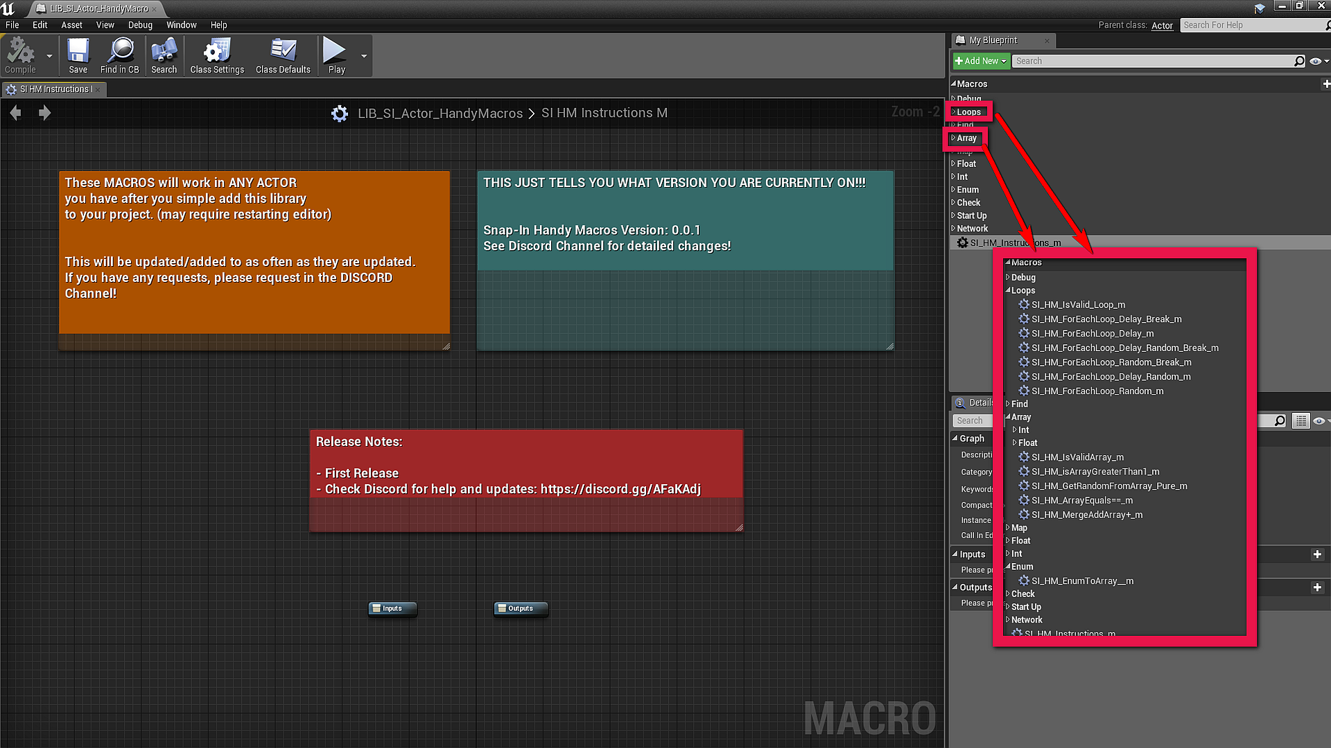 宏命令 连接 管理 蓝图 虚幻4 UE4 Snap In Handy Macros插图3