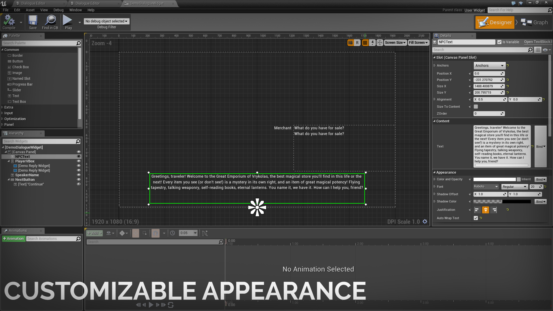对话谈话交谈文本蓝图插件 虚幻4 ue4 Dialogue Plugin 426 427插图3