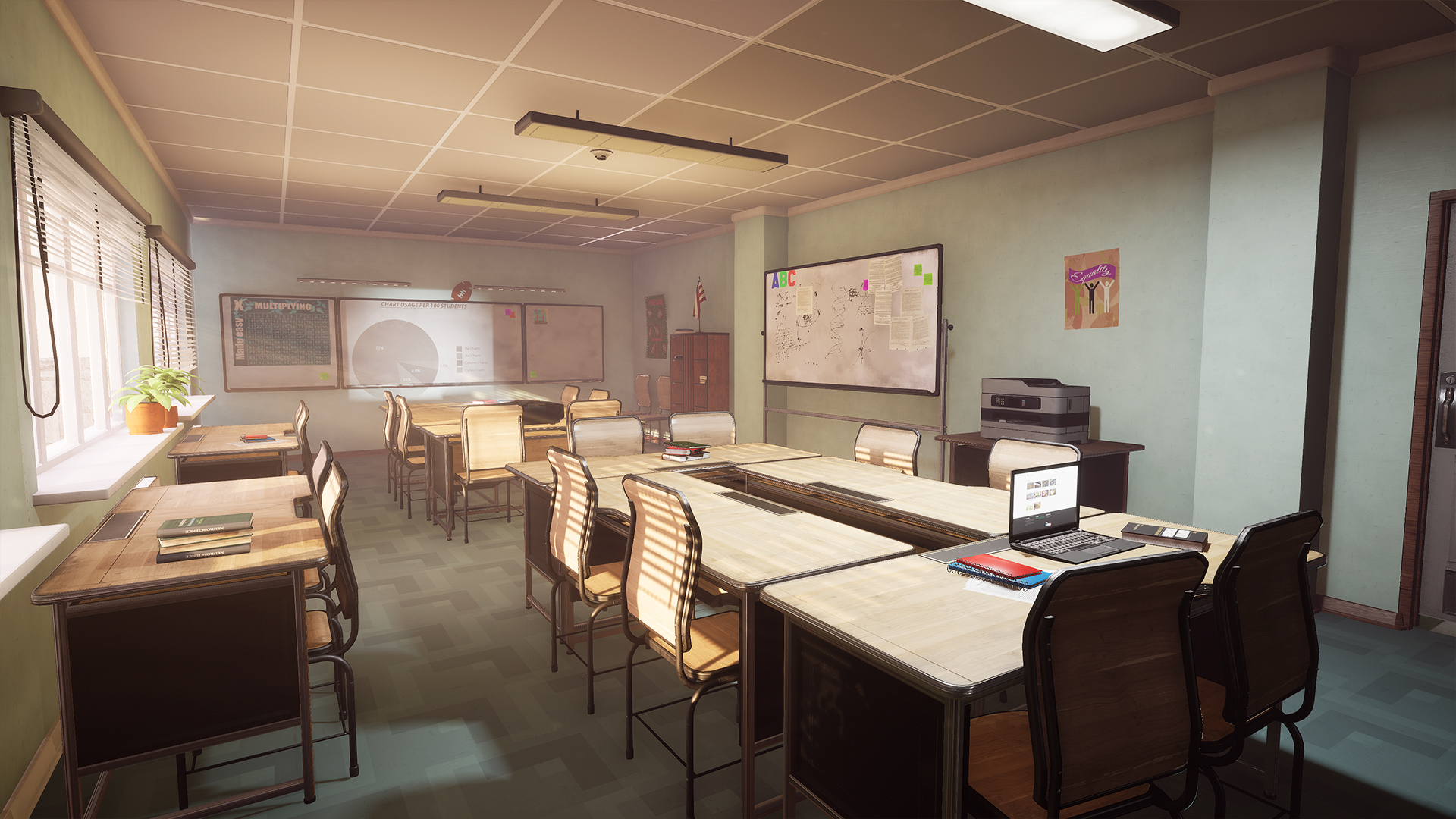 Modular School Pack 虚幻4 UE4 模块化 教室 学校 场景插图3