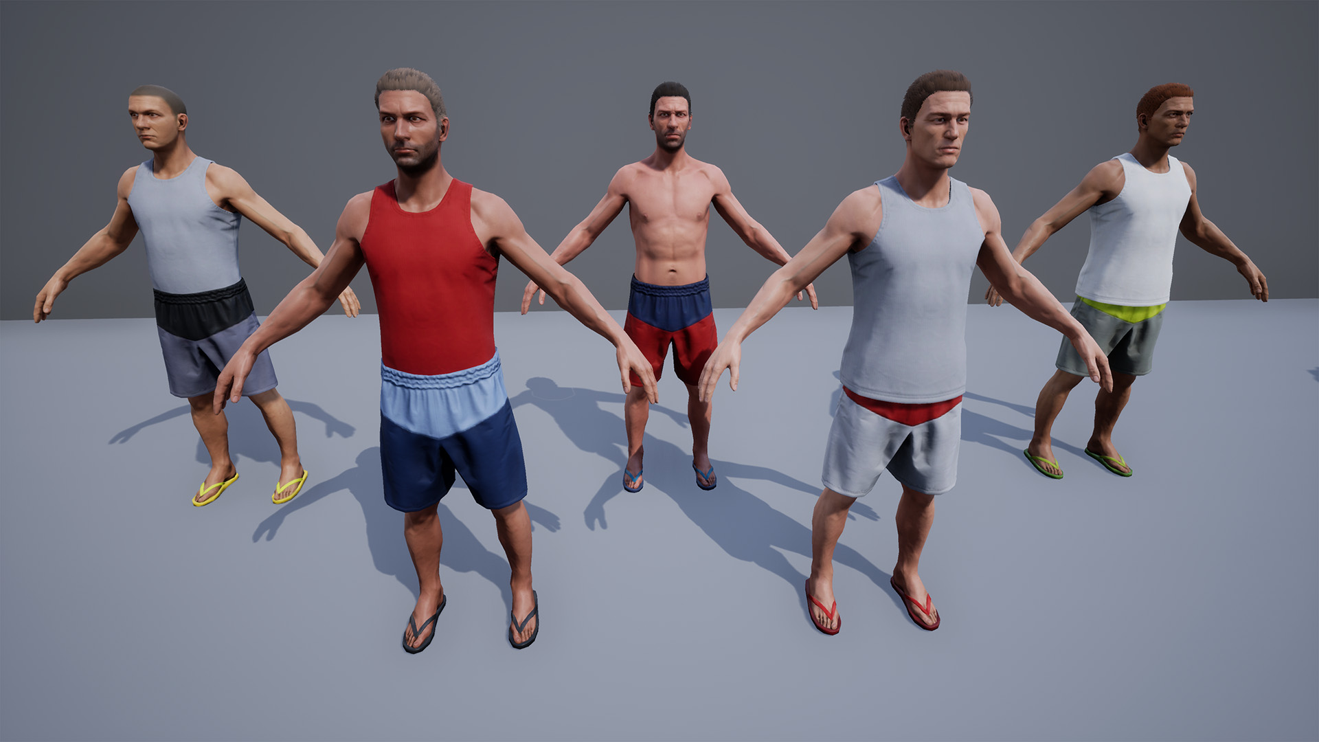 Regular Male Civilian Character 虚幻4 UE4 黑帮 打手 NPC 角色插图1