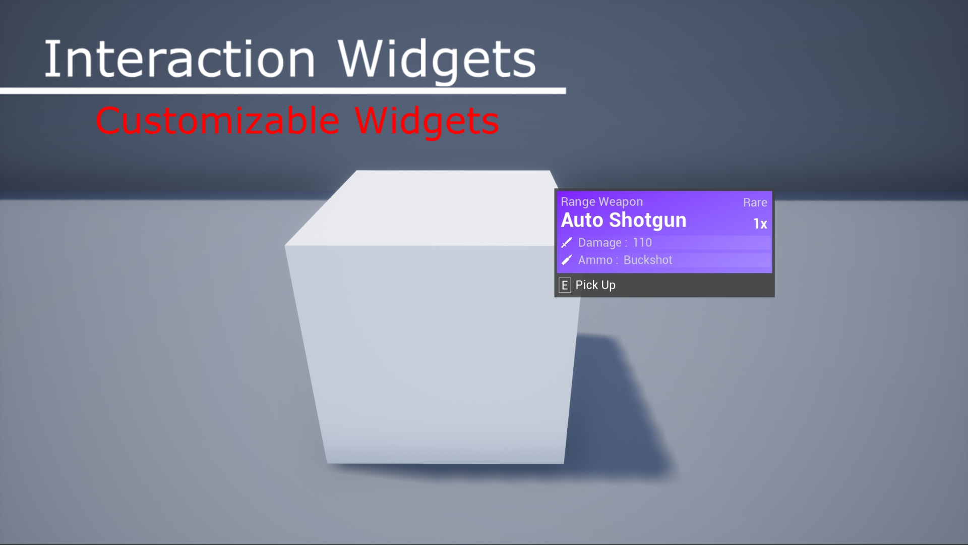 操作 按键 提示 界面 控件 蓝图 虚幻4 UE4 Interaction Widgets