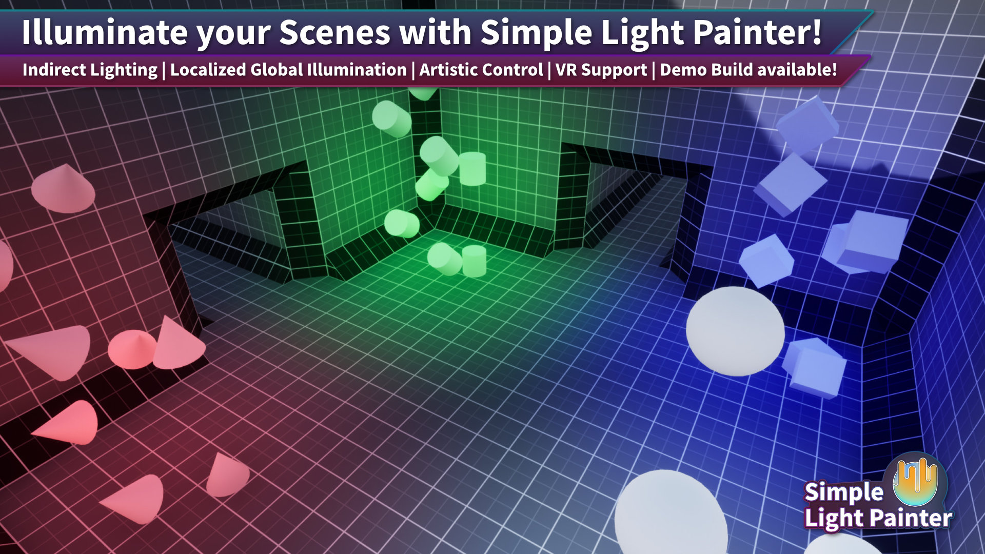 材质模拟灯光系统绘制游戏蓝图 虚幻4 ue4 Simple Light Painter