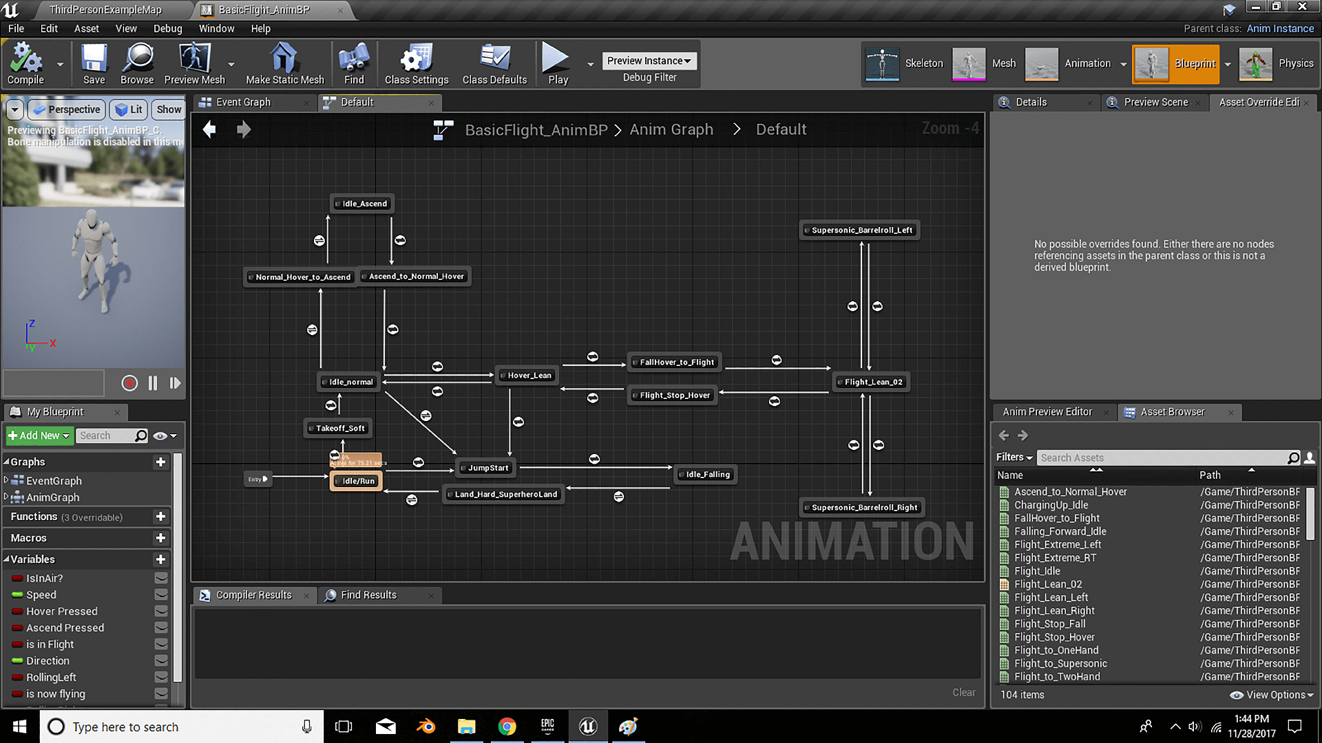 飞行悬浮动画游戏蓝图 虚幻ue4 Flight Animation Blueprint 424插图2