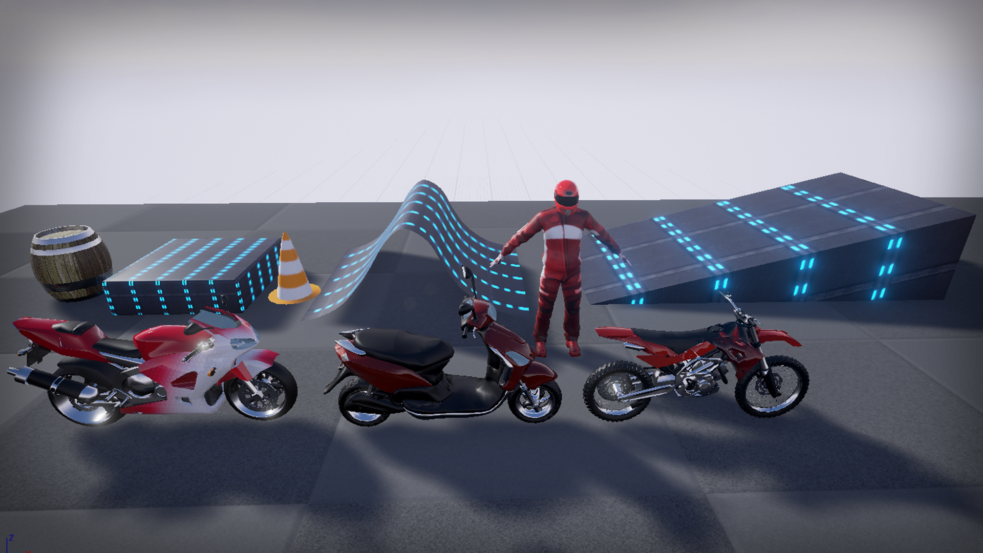 Motorcycles 虚幻4 UE4 电车 摩托 泰国 特技 驾驶 蓝图插图1