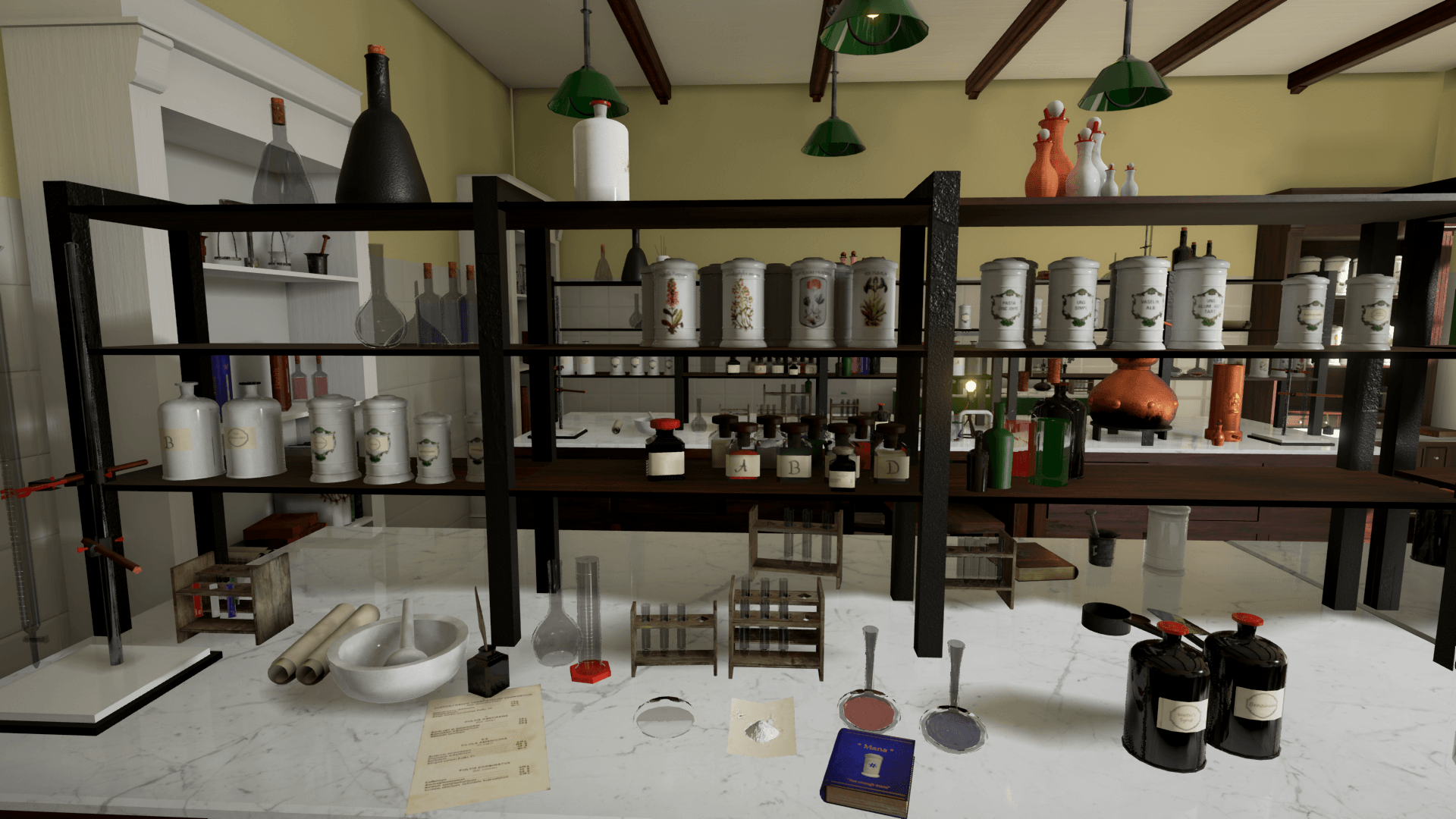 复古 实验室 场景 虚幻4 UE4 Old Style Pharmacist Laboratory