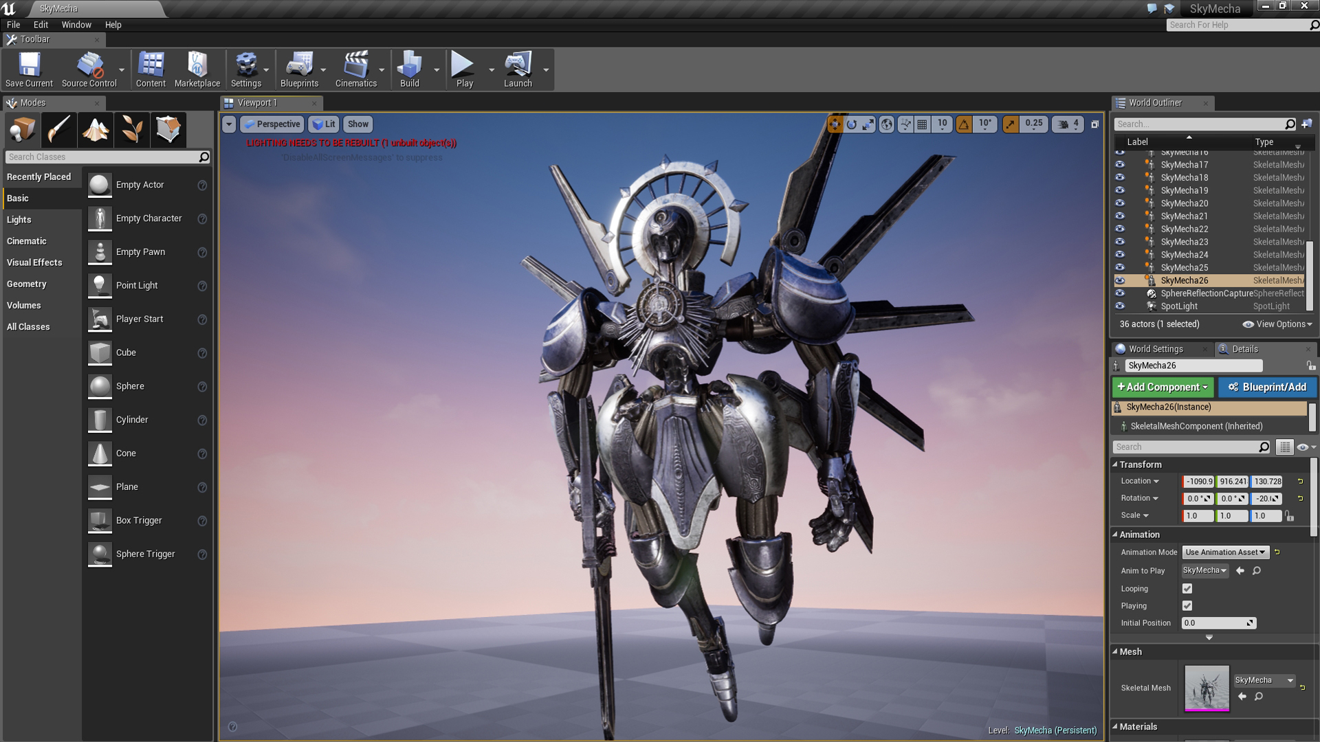 SkyMecha 虚幻4 UE4 天空 骑士 大天使 角色 游戏引擎插图3