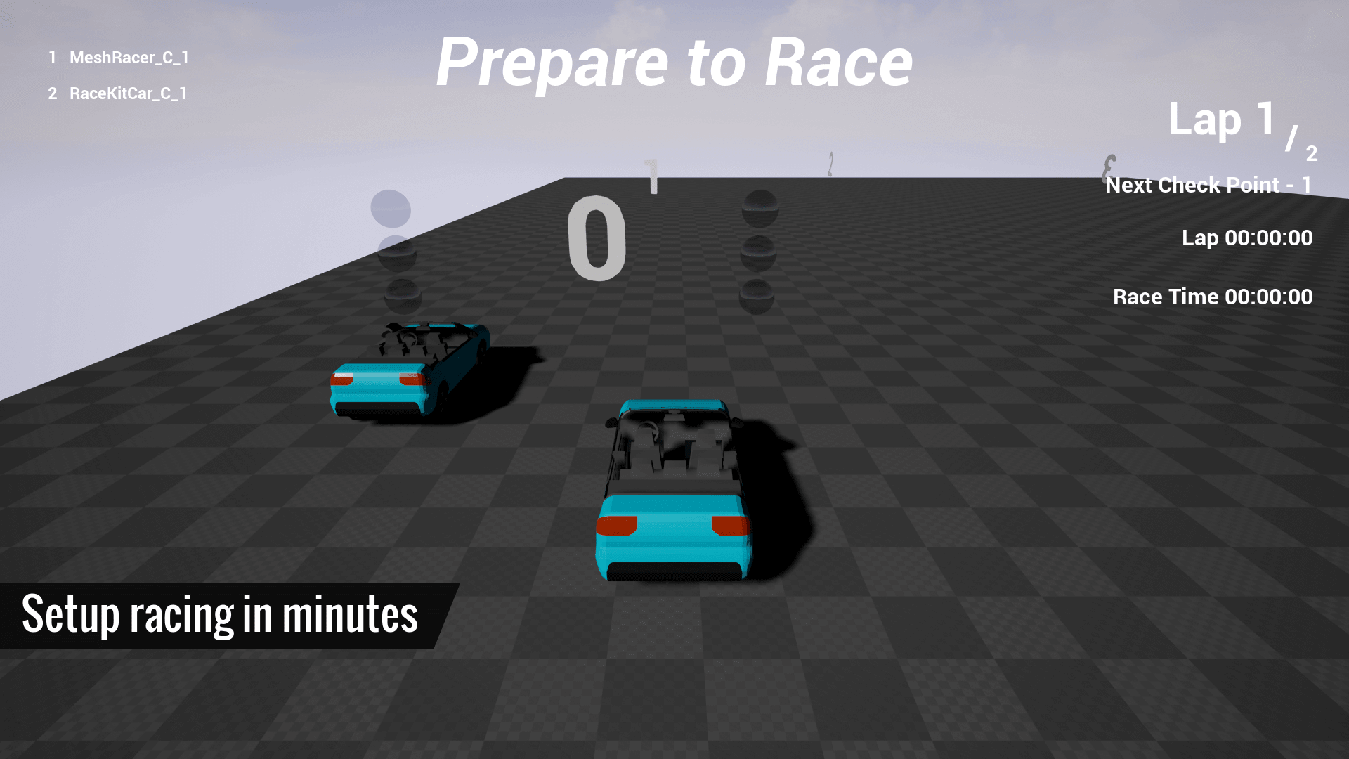 赛车 比赛 竞技 工具 蓝图 虚幻4 UE4 Race Kit