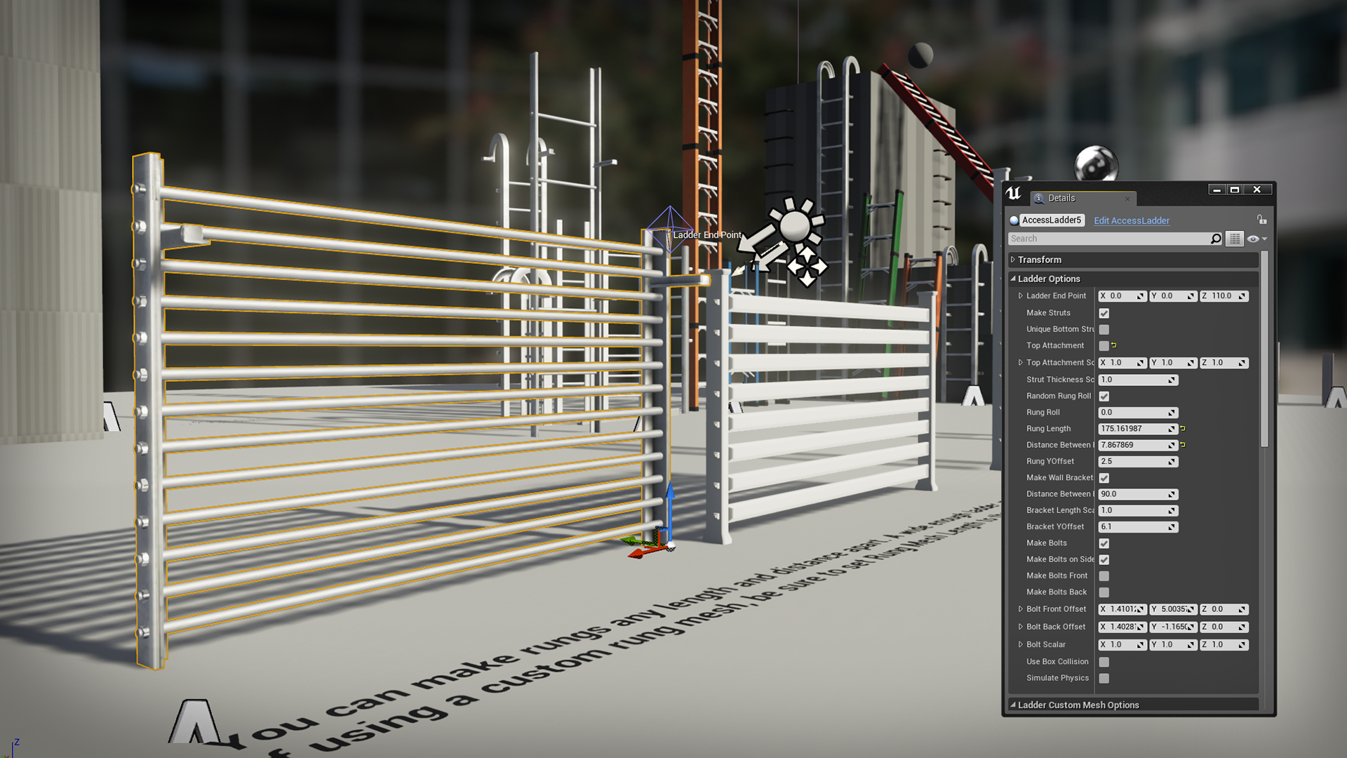 Impromptu Procedural Ladders 虚幻4 UE4 梯子 爬梯 生成器 蓝图