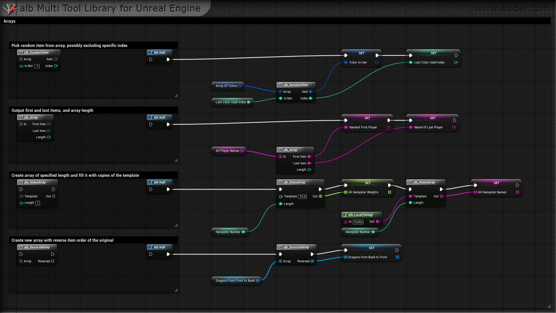 蓝图 材质 简化 节点 工具 虚幻4 ue4 alb Multi Tool Library插图3