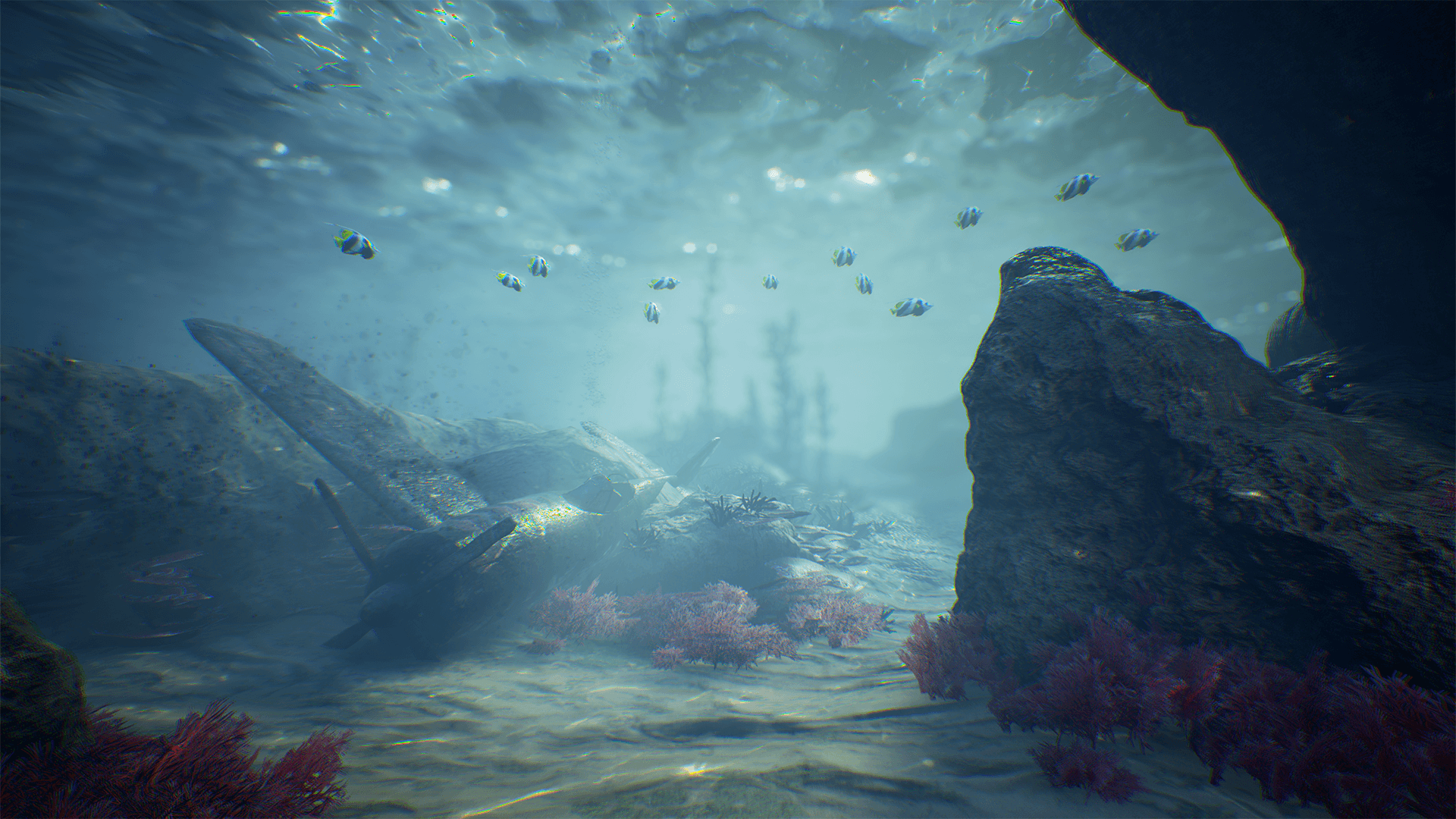 Ocean Floor Environment 虚幻4 UE4 海底 水下 环境 鱼群 场景