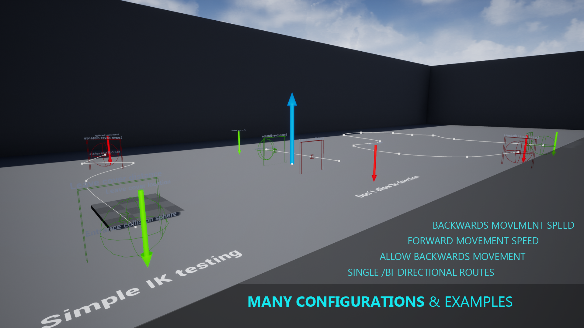 通风管IK样条爬行潜伏动画蓝图 虚幻4 ue4 Crawling system prone插图2